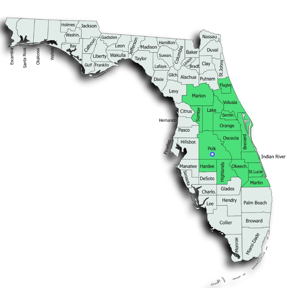 Central Florida County Map Genially