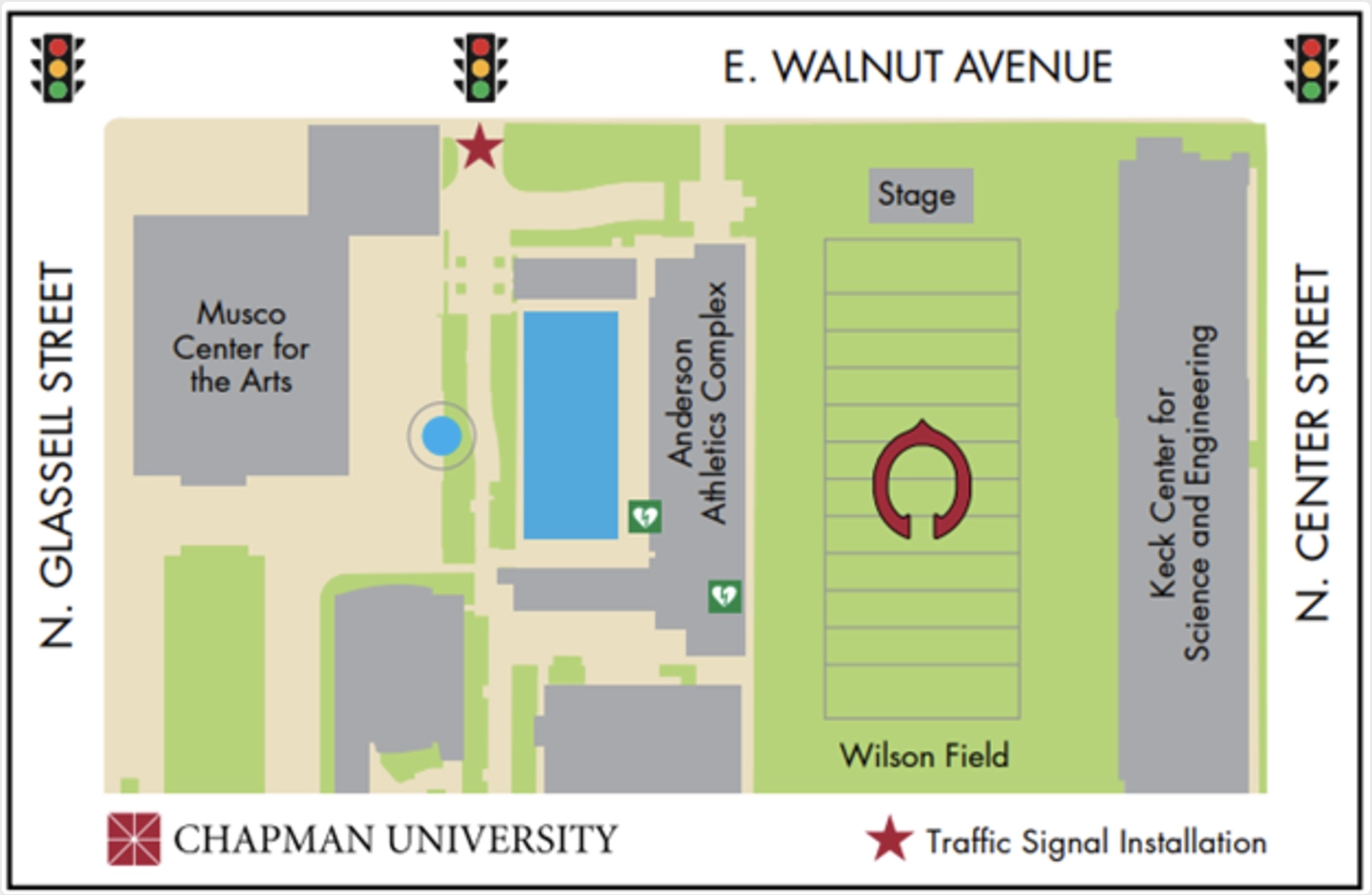 campus map chapman