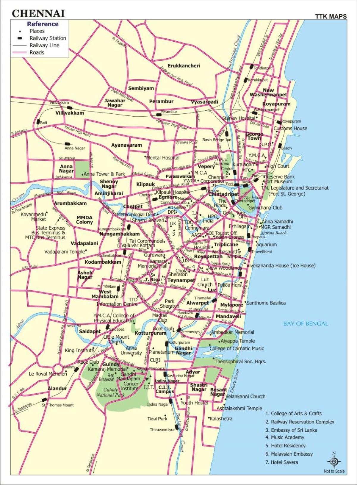 Chennai Street Map Chennai City Map With Streets Tamil Nadu India Chennai Street Map Chennai City Map With Streets Tamil Nadu India