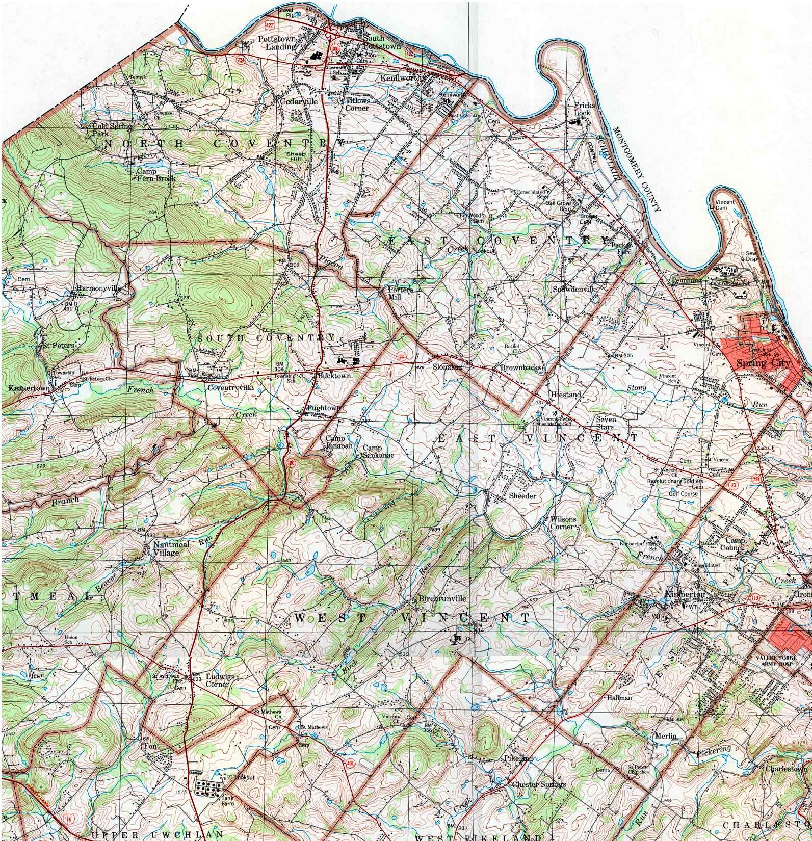 Chester County Pennsylvania Township Maps