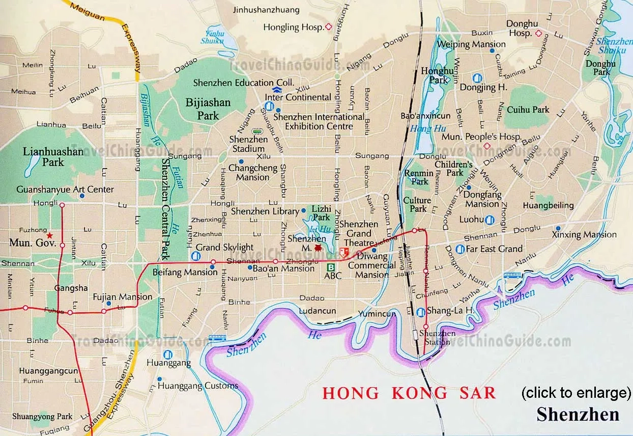 China Shenzhen Maps City Layout Location Attractions China Shenzhen Maps City Layout Location Attractions