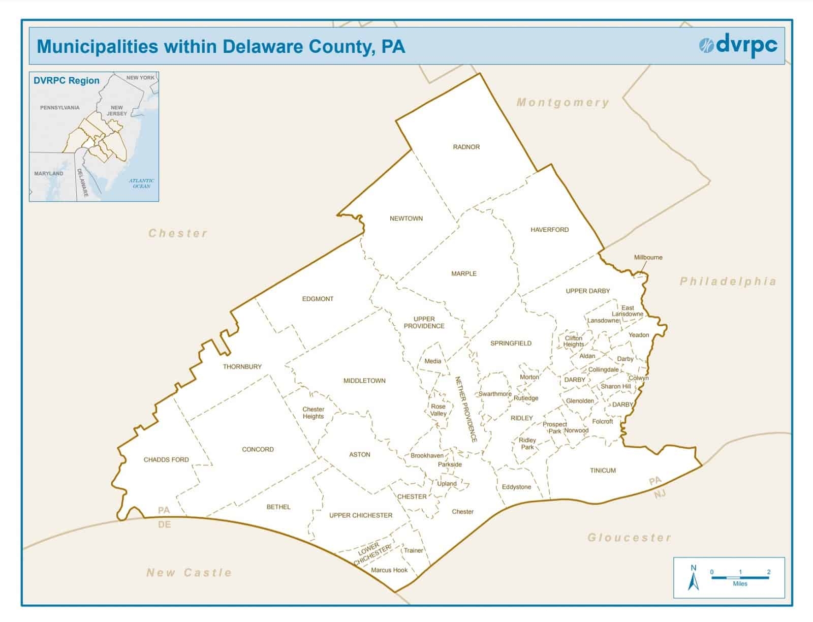 Cities In Delaware County PA COMPLETE List Of Delaware County PA Cities Towns Boroughs With Population Map Data Information More 