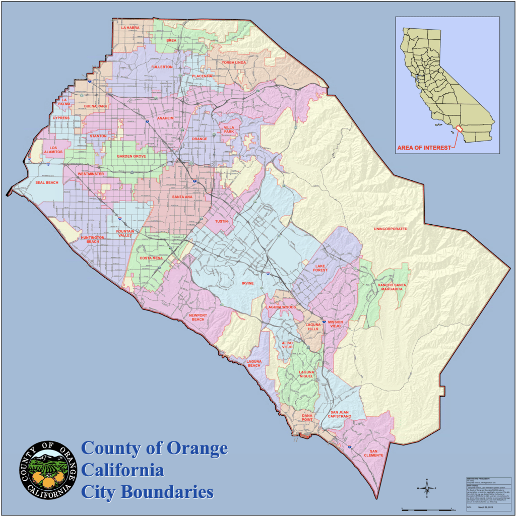 cities in orange county california map
