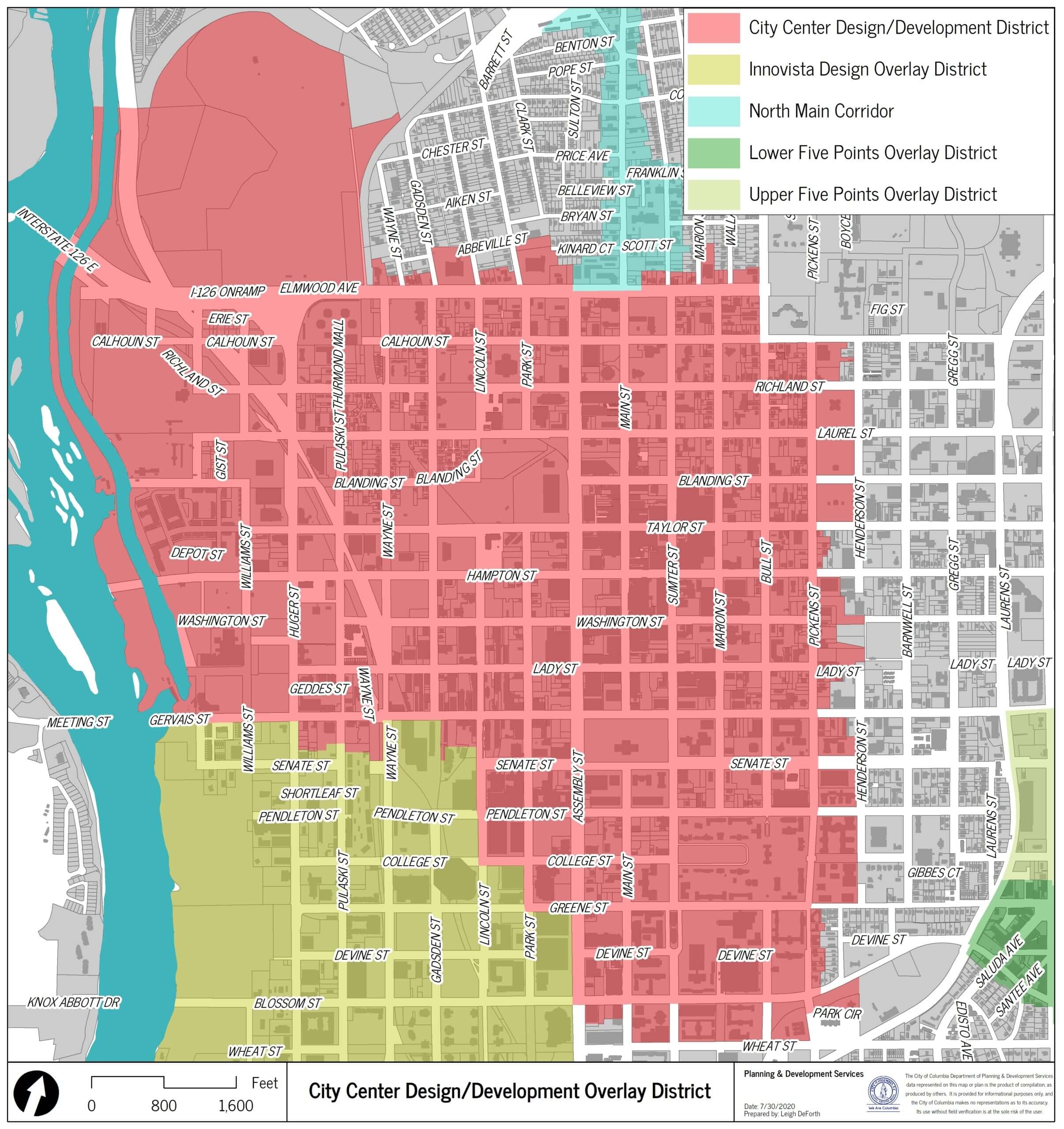 City Center Planning Development City Of Columbia