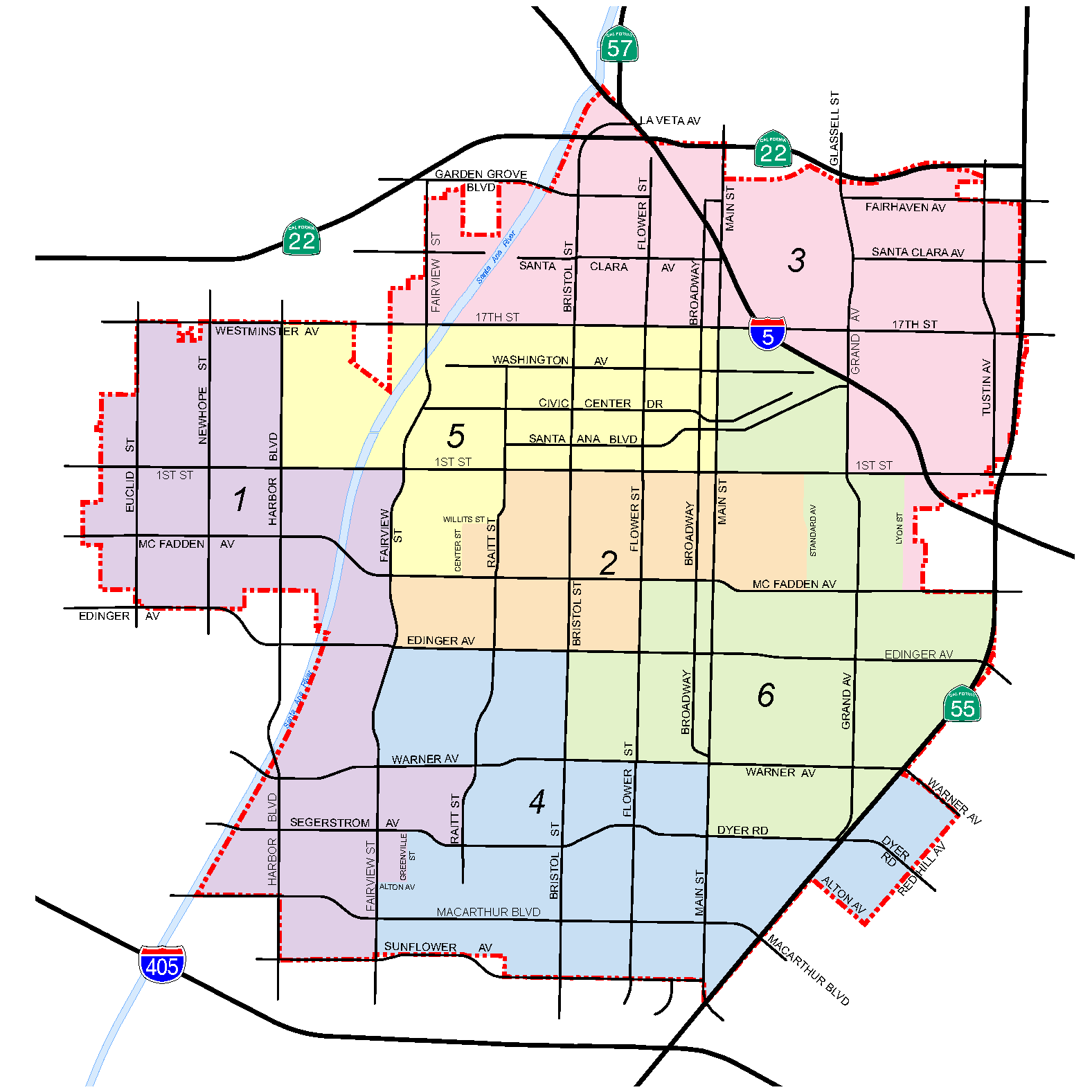 City Council Adopts New Ward Boundaries Map City Of Santa Ana City Council Adopts New Ward Boundaries Map City Of Santa Ana