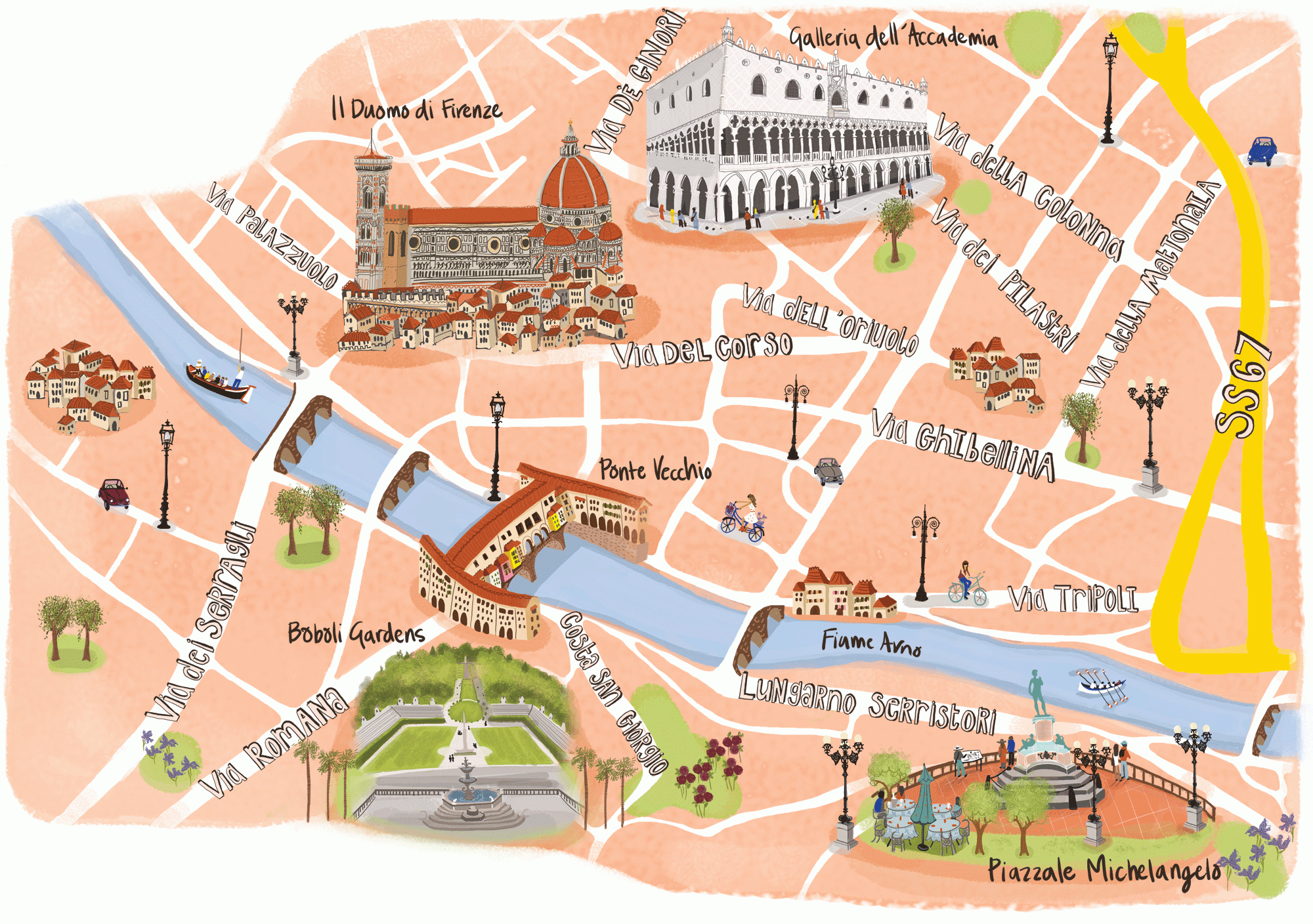 City Map Of Florence Naomi Designs City Map Of Florence Naomi Designs