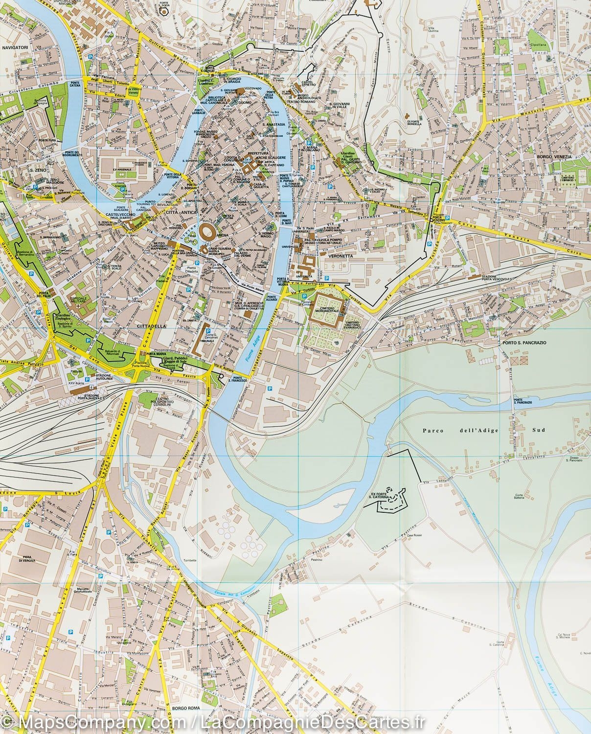 City Map Verona Italy Touring Club Italiano Cartovia