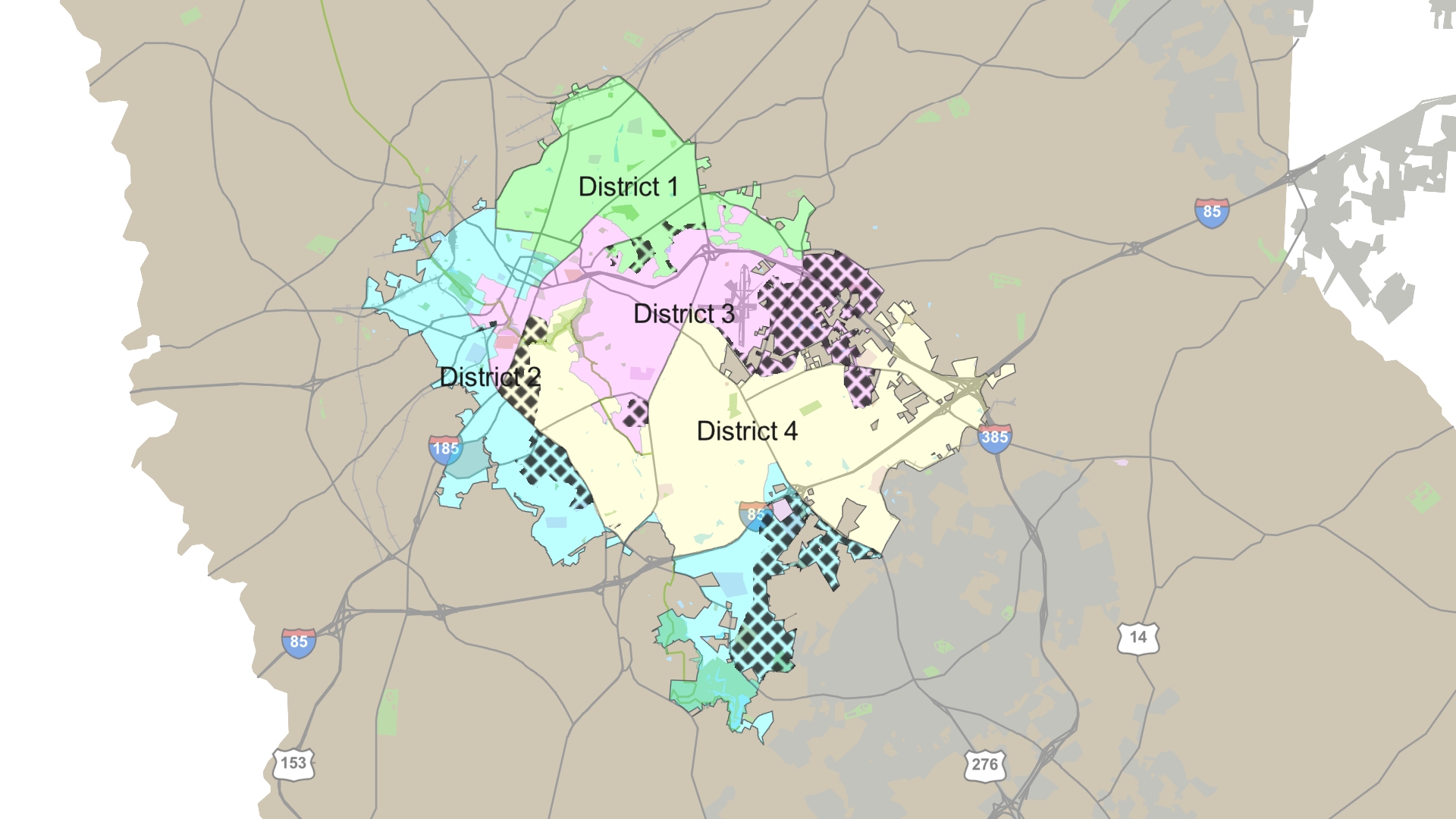 map of greenville county sc