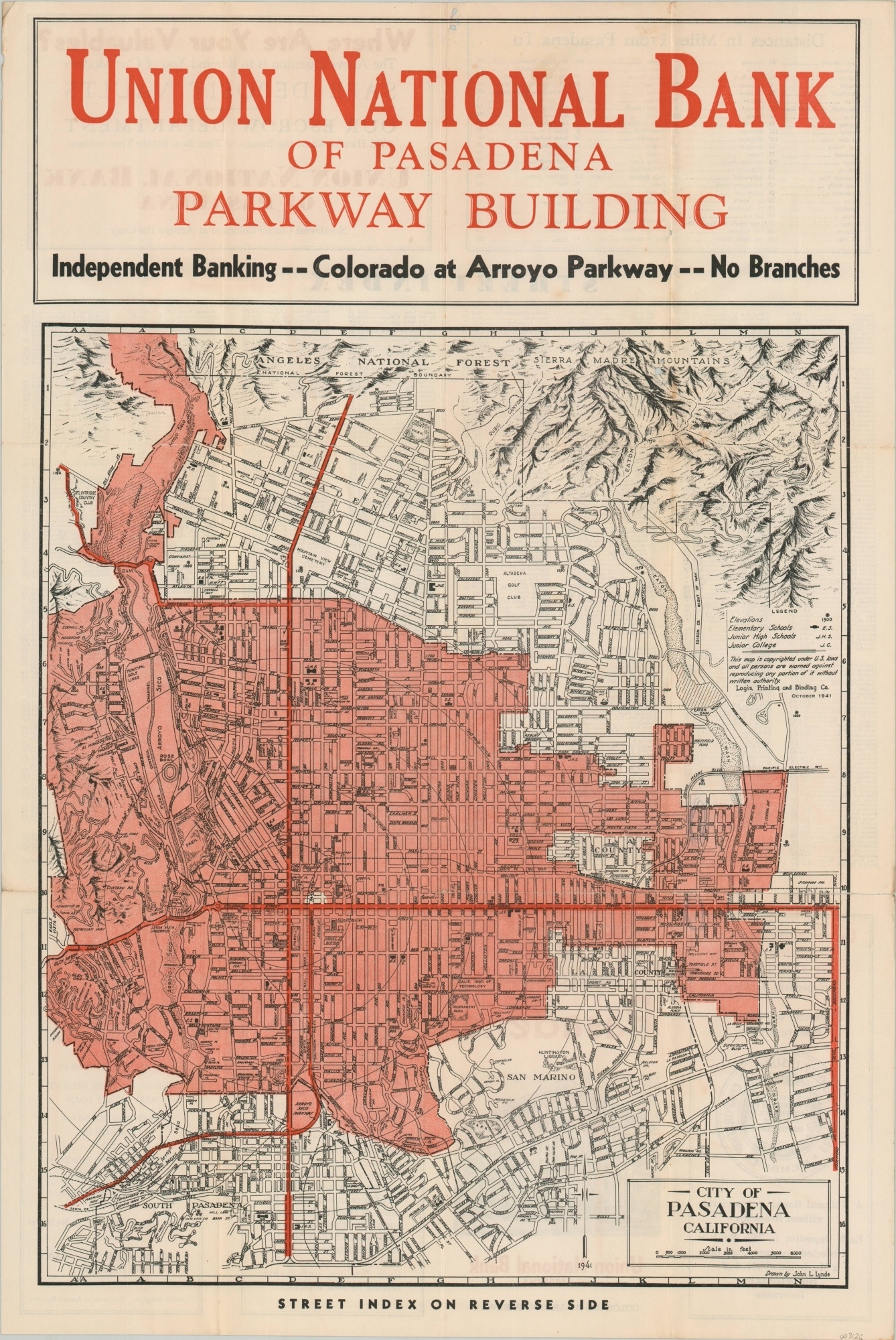 pasadena city map pasadena city map