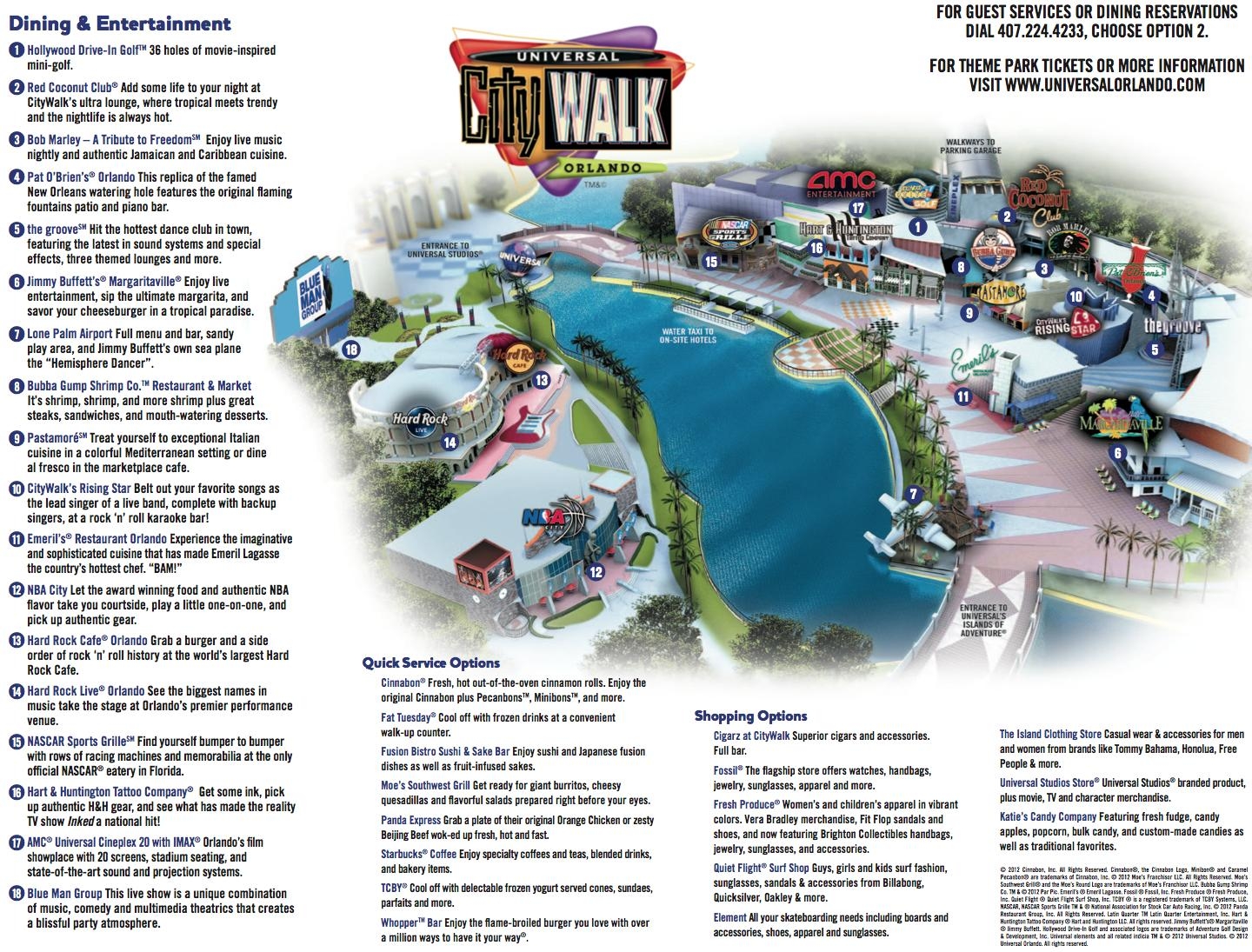 Citywalk Orlando Map Universal Orlando Citywalk Map Florida USA Citywalk Orlando Map Universal Orlando Citywalk Map Florida USA