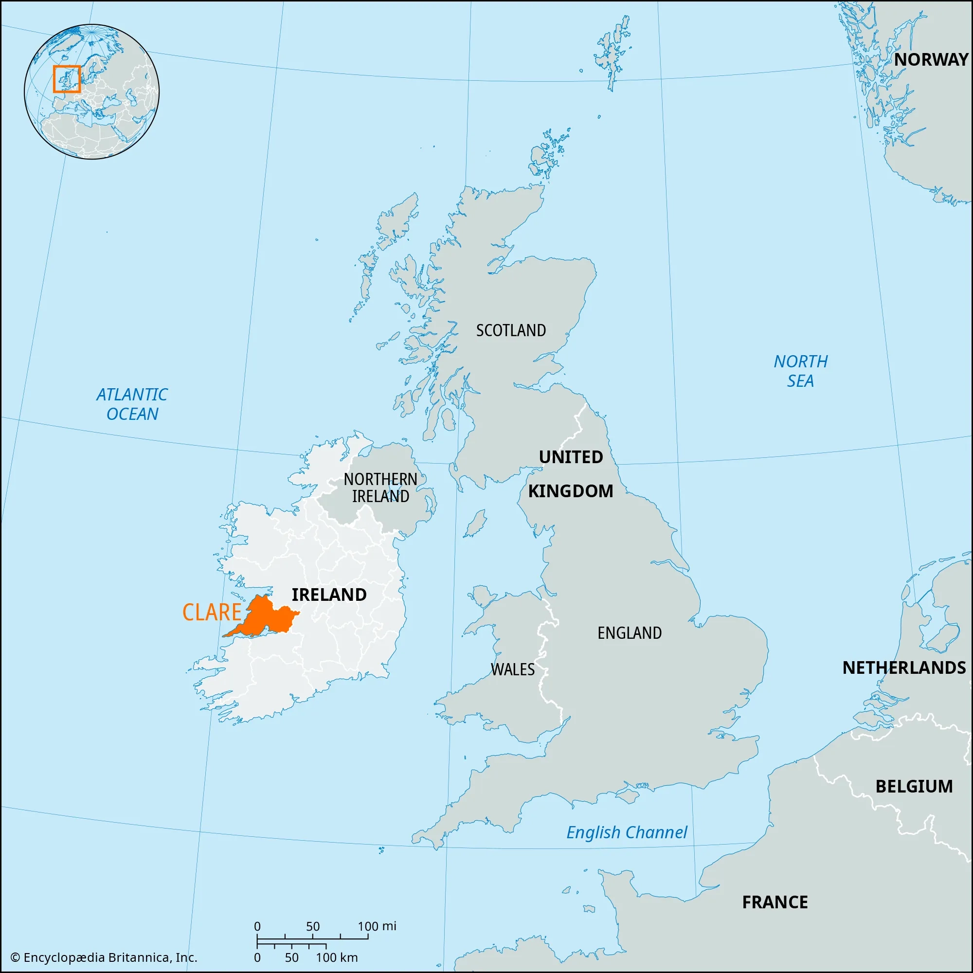 Clare County Ireland History Population Map Britannica