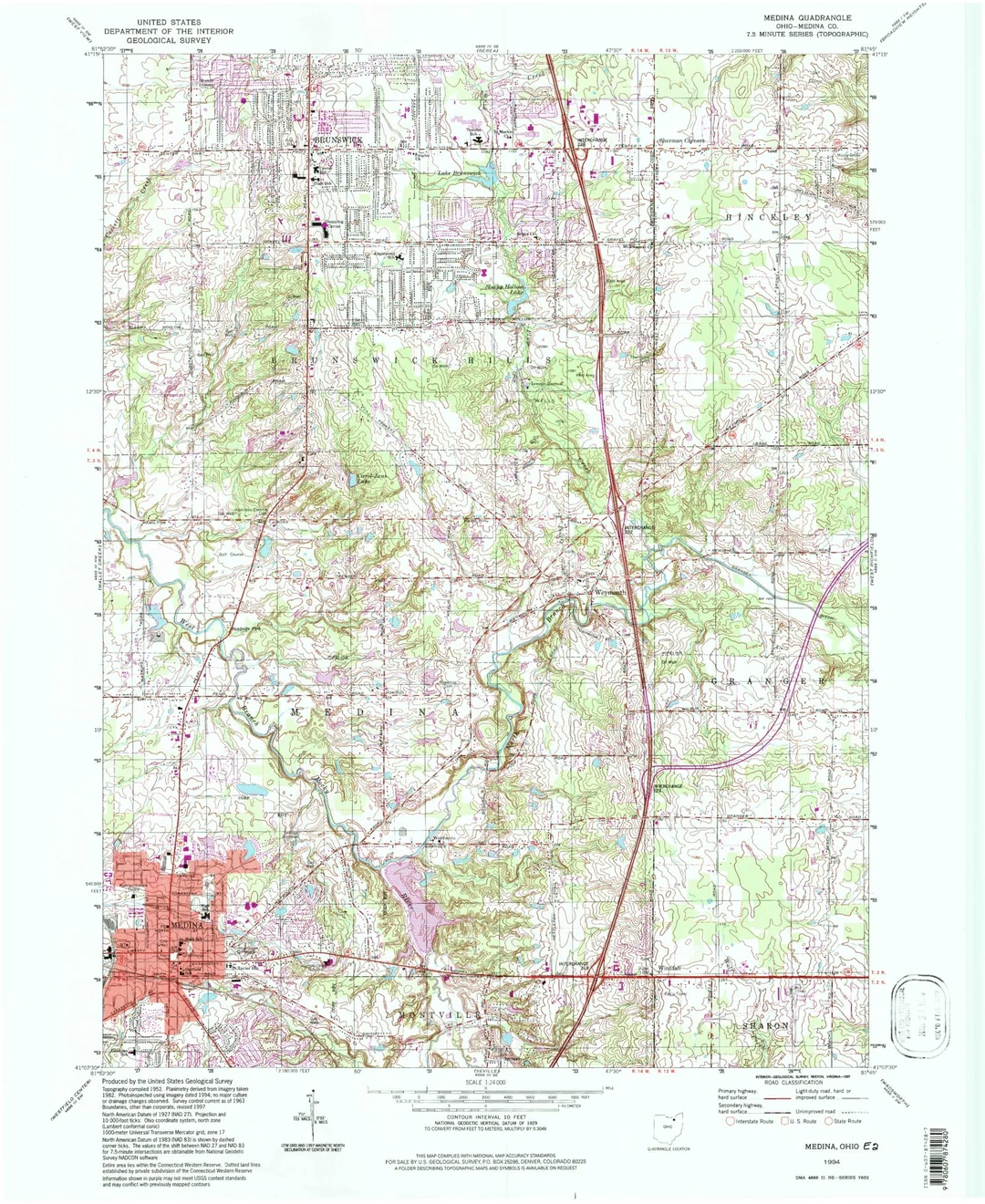 map of medina county ohio