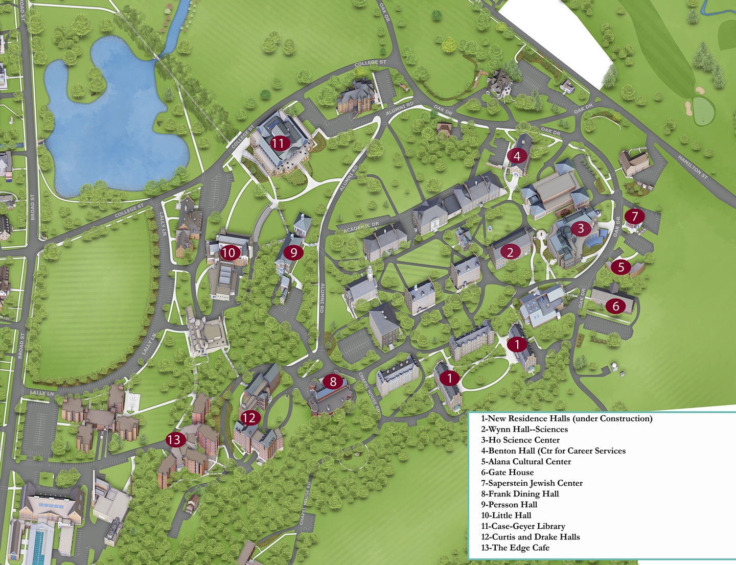 colgate campus map colgate campus map