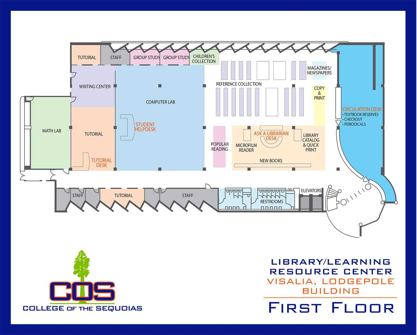 College Of The Sequoias Library LRC Maps