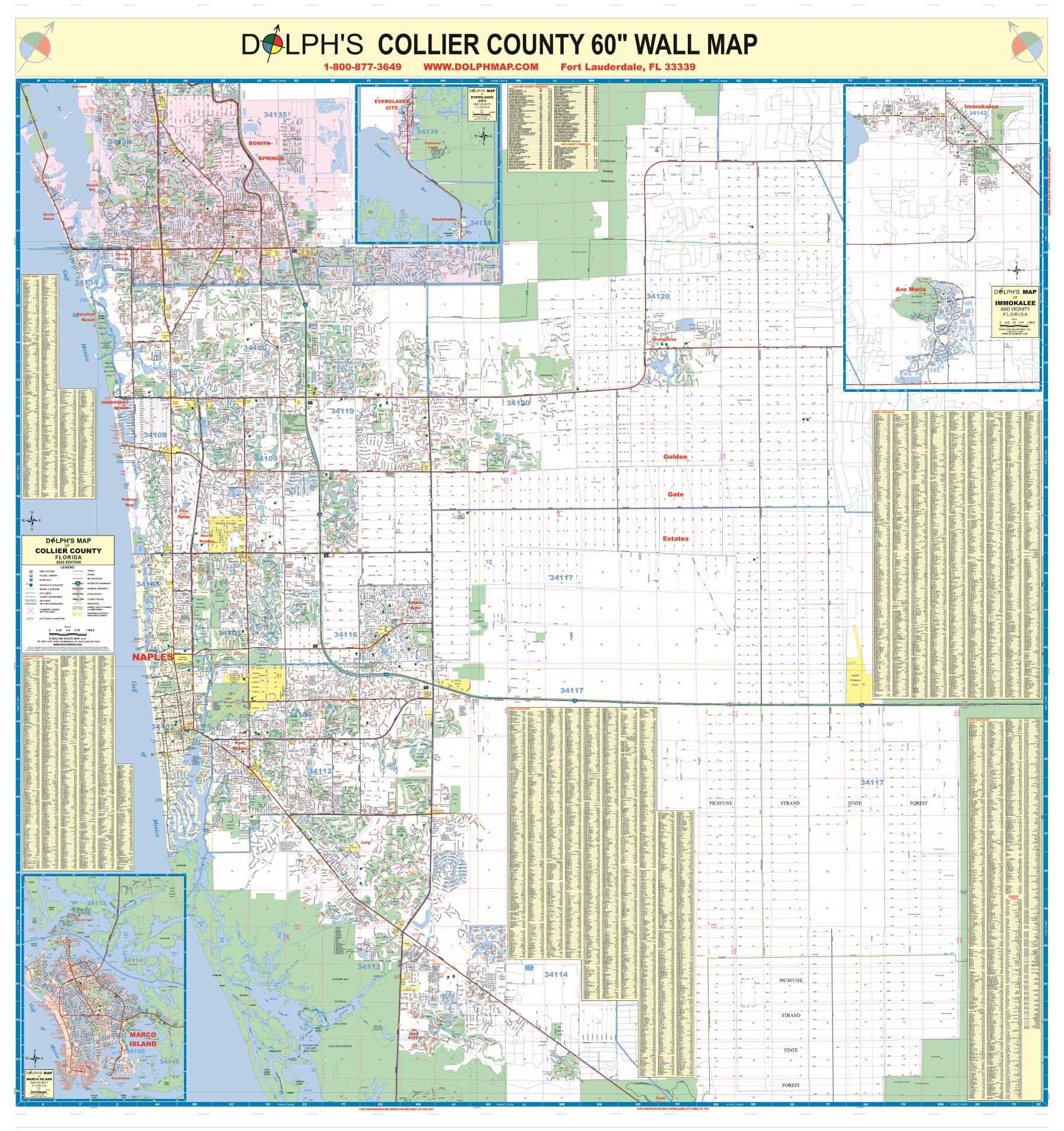 Collier County 60 Wall Map 2026 Dolph Map Company Collier County 60 Wall Map 2026 Dolph Map Company