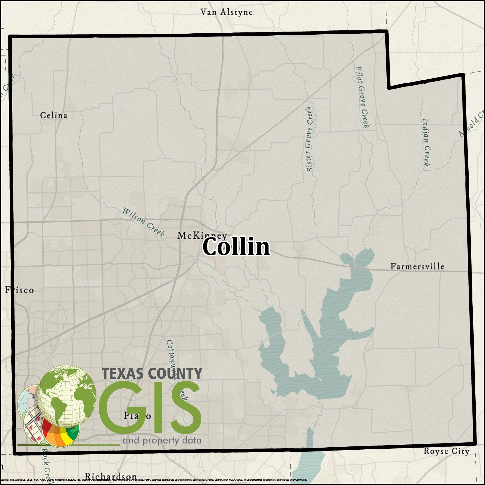 Collin County TX GIS Shapefile Property Data