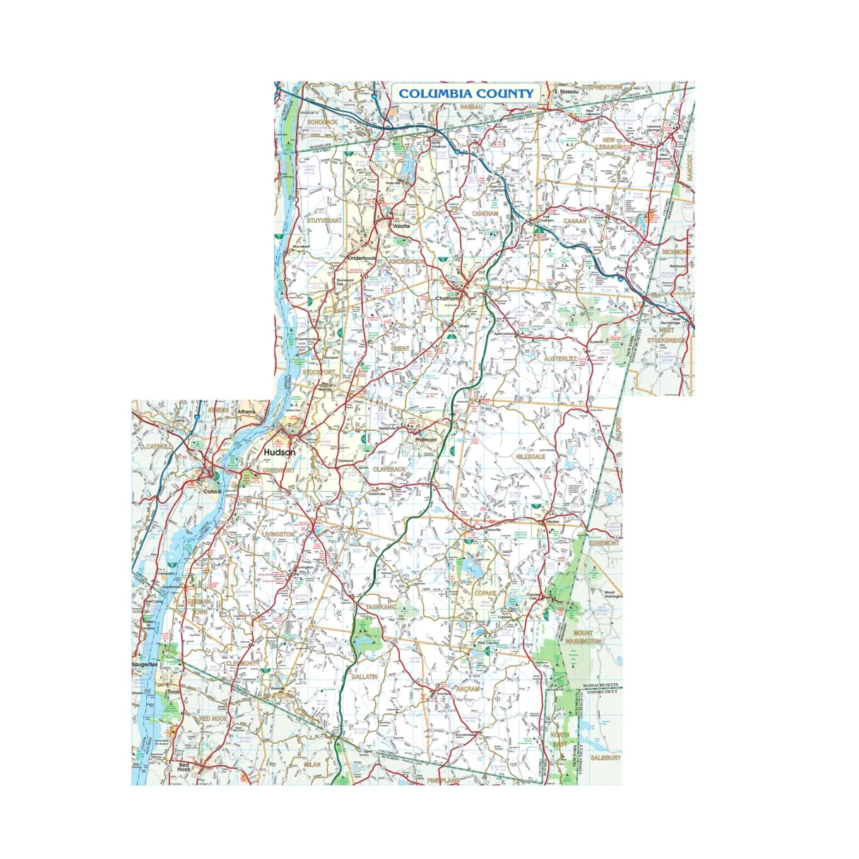 map of columbia county ny