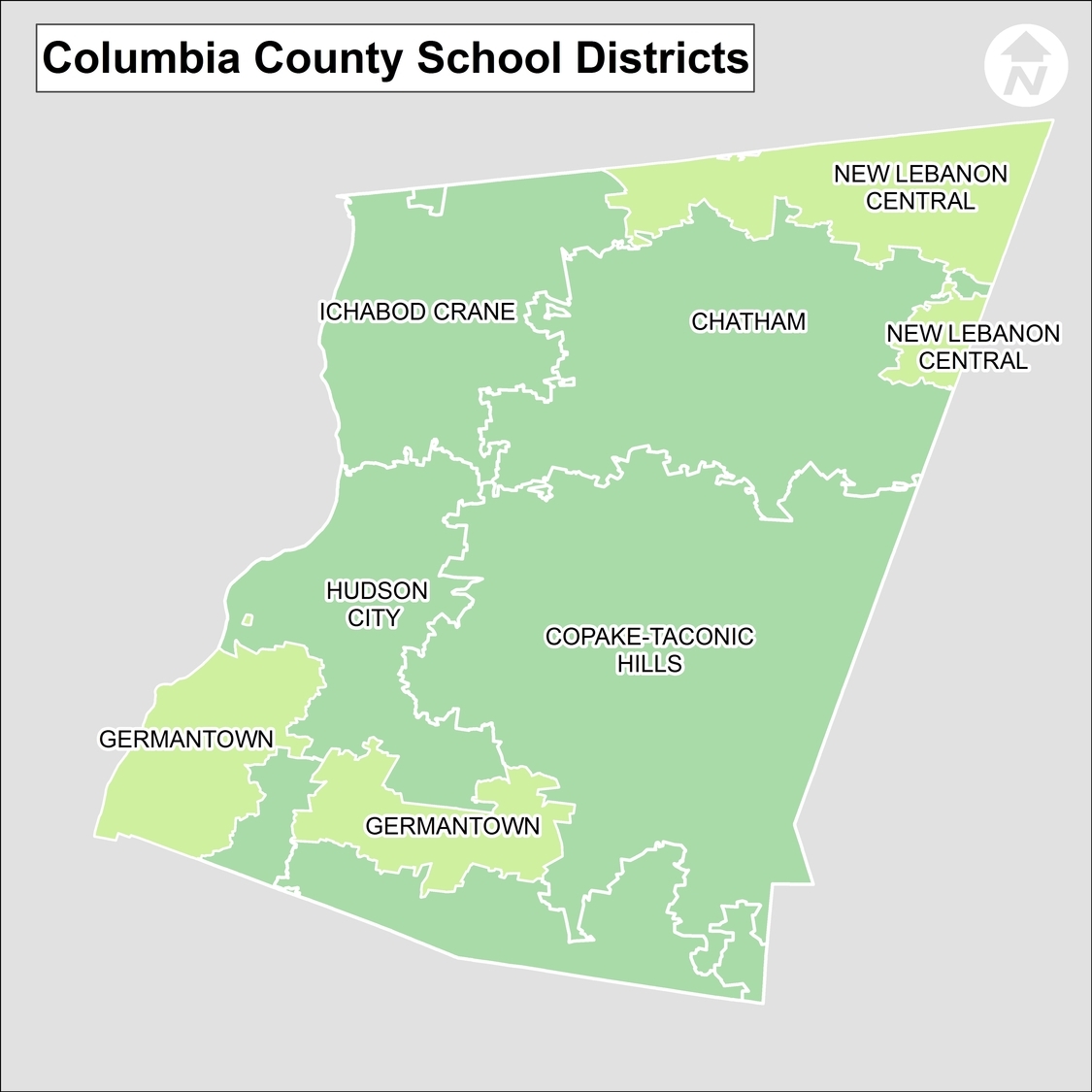 columbia county new york map