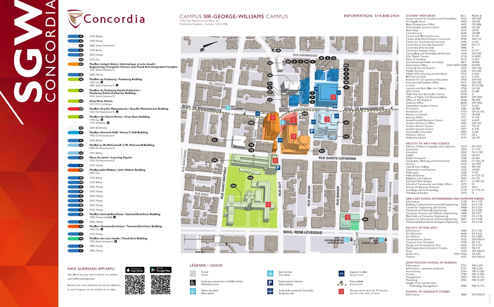 concordia university campus map