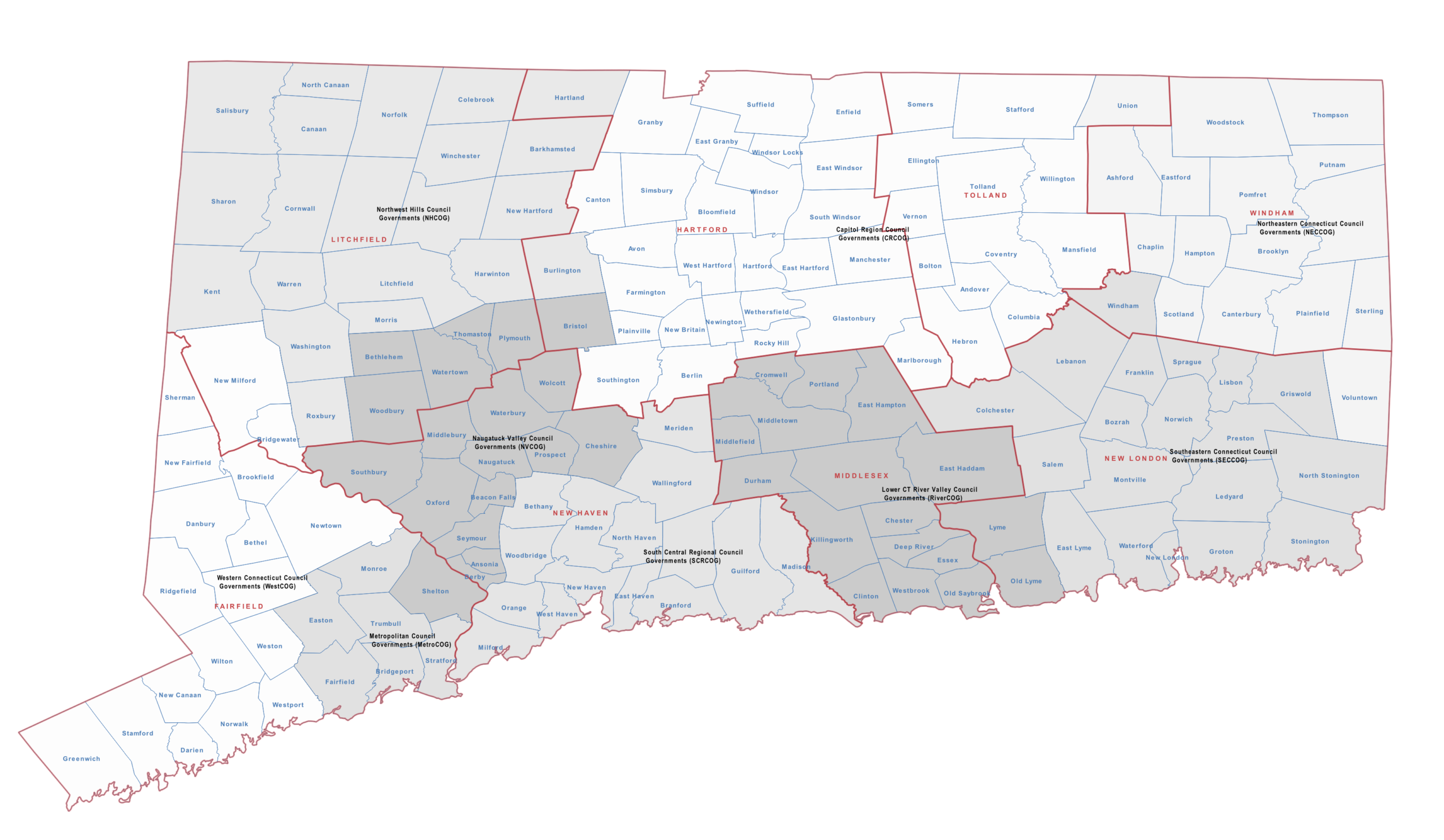 map of connecticut cities