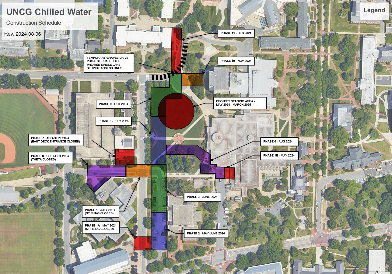 Construction To Improve Chilled Water Begins This Summer UNC Greensboro Construction To Improve Chilled Water Begins This Summer UNC Greensboro
