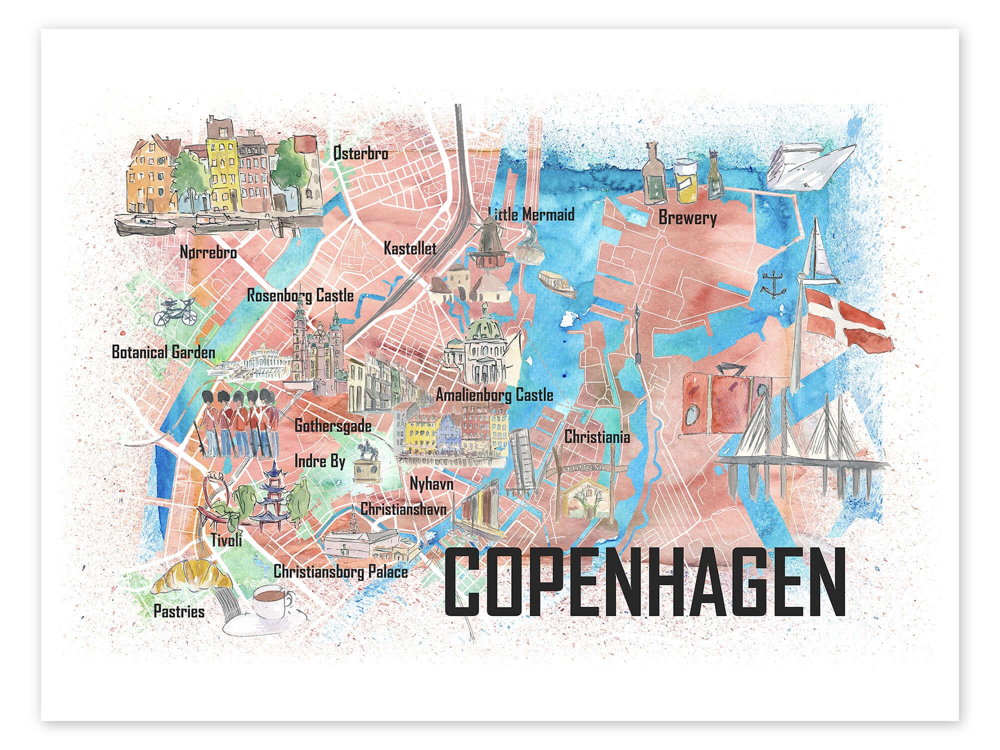 city map of copenhagen denmark