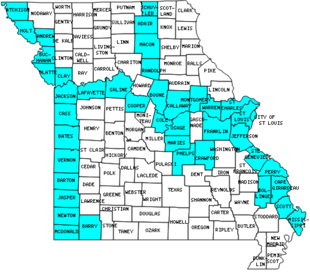 Counties In Missouri That I Have Visited Twelve Mile Circle An Appreciation Of Unusual Places