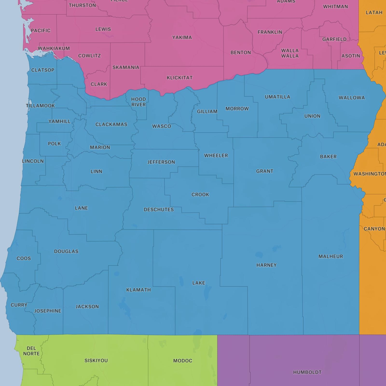 Counties In Oregon
