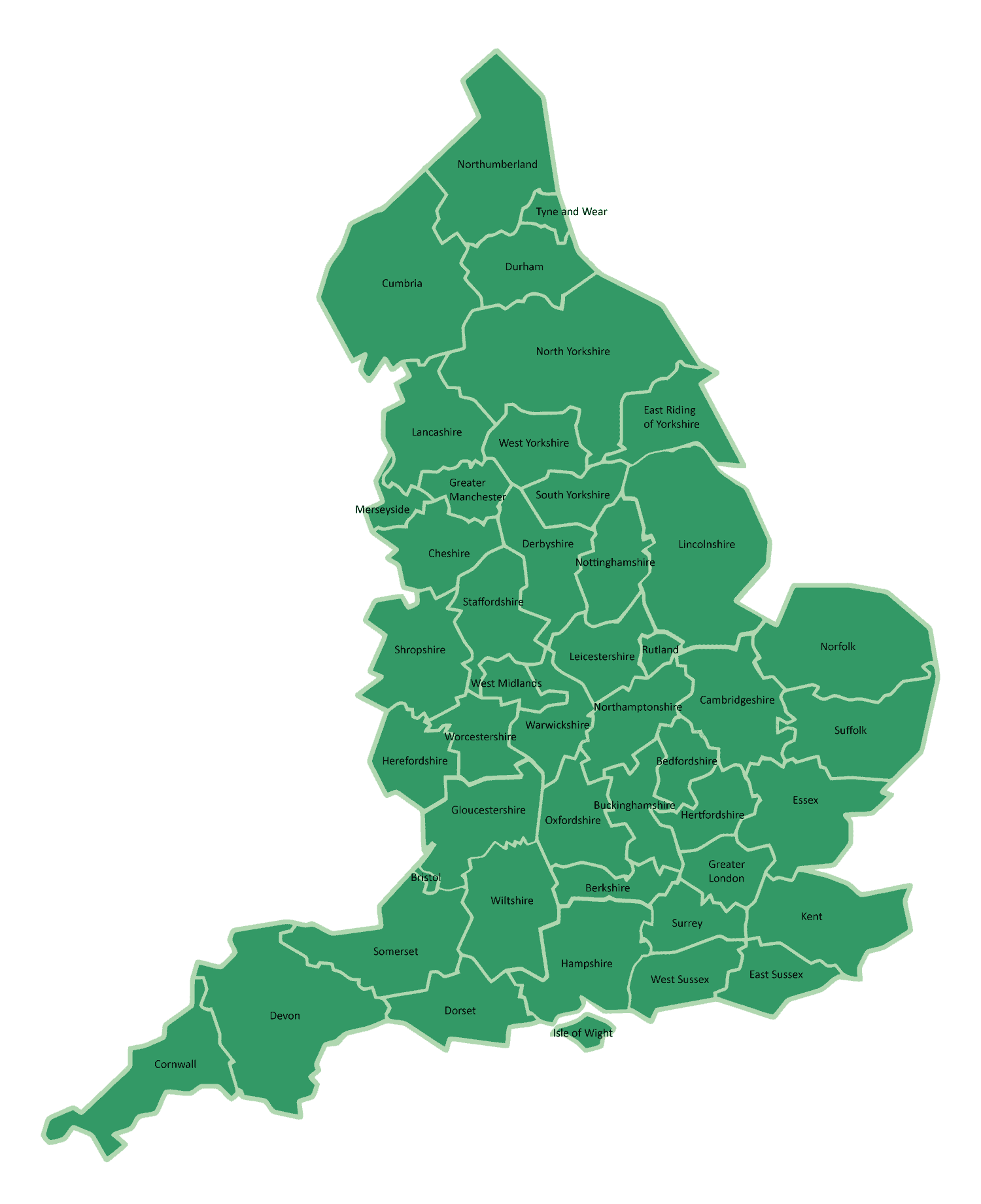 Counties Of England English Counties Map Free Download