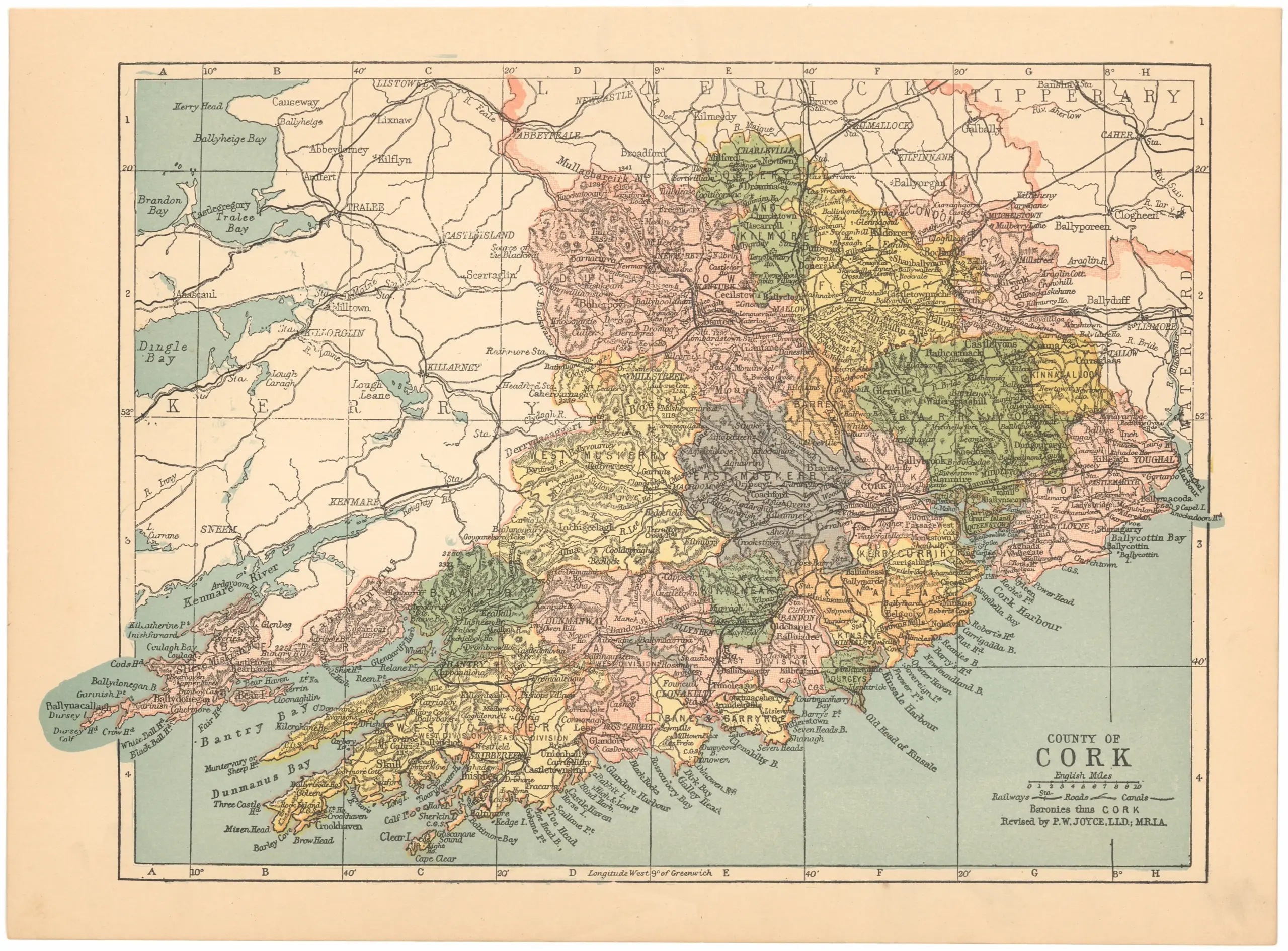 County Cork Ireland 1900 1902 WardMaps LLC