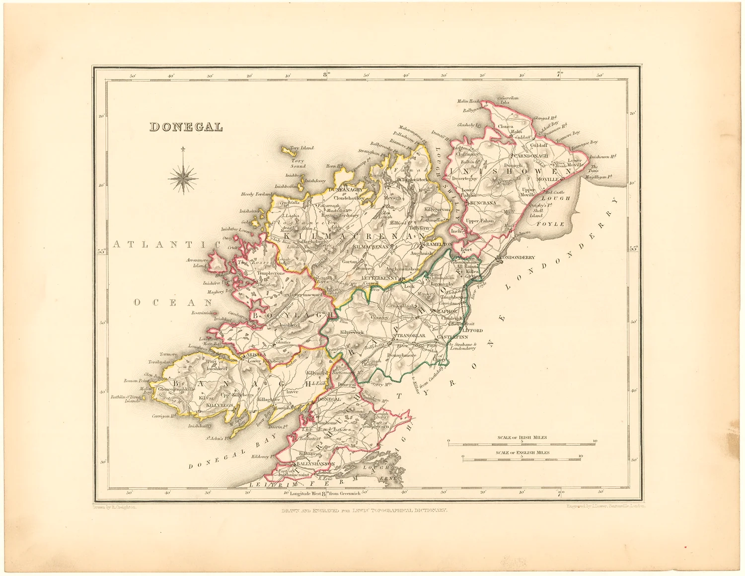 County Donegal Ireland 1846 WardMaps LLC