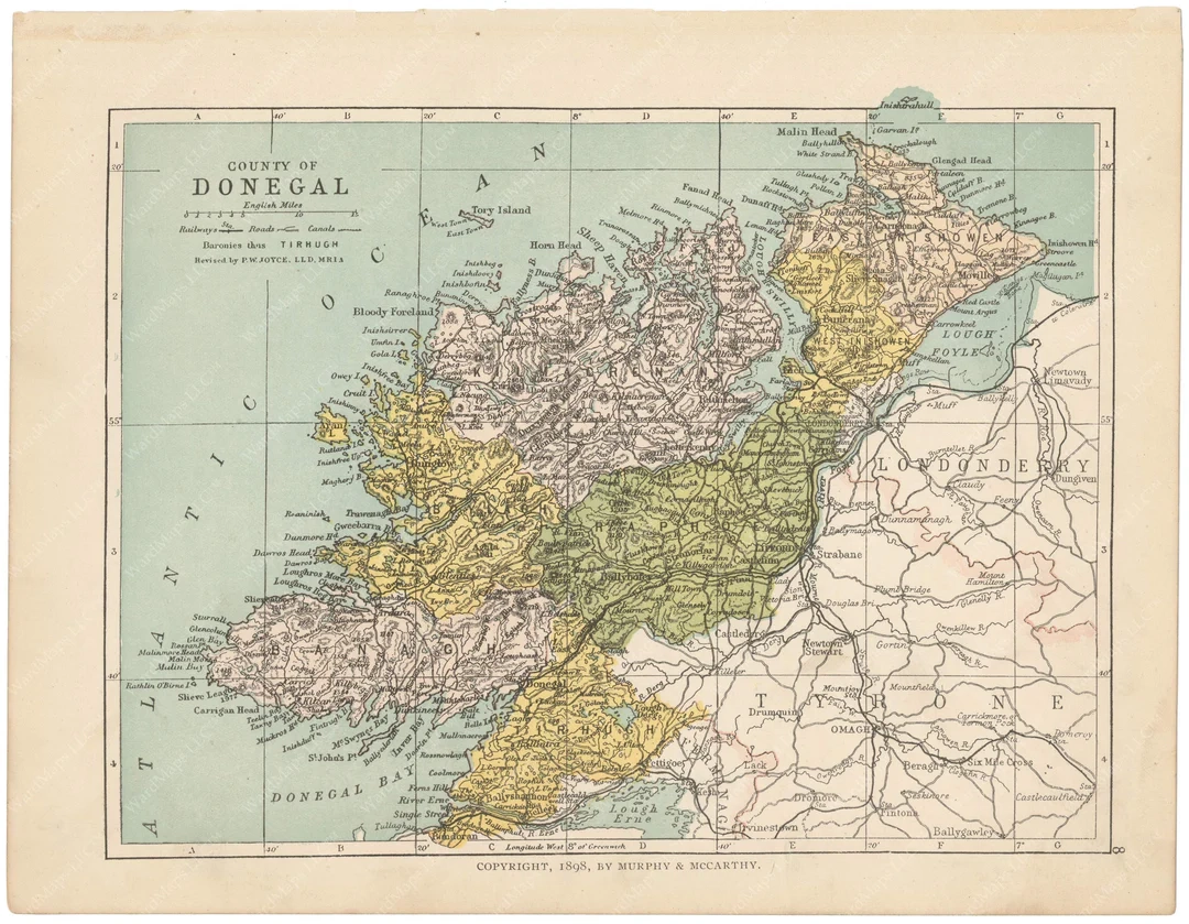 County Donegal Ireland 1900 WardMaps LLC
