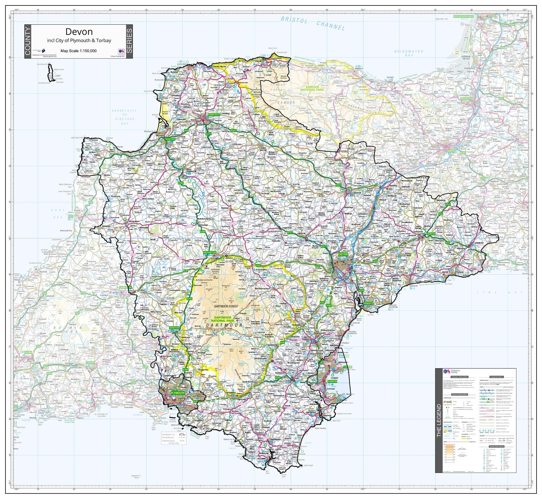 county of devon map county of devon map