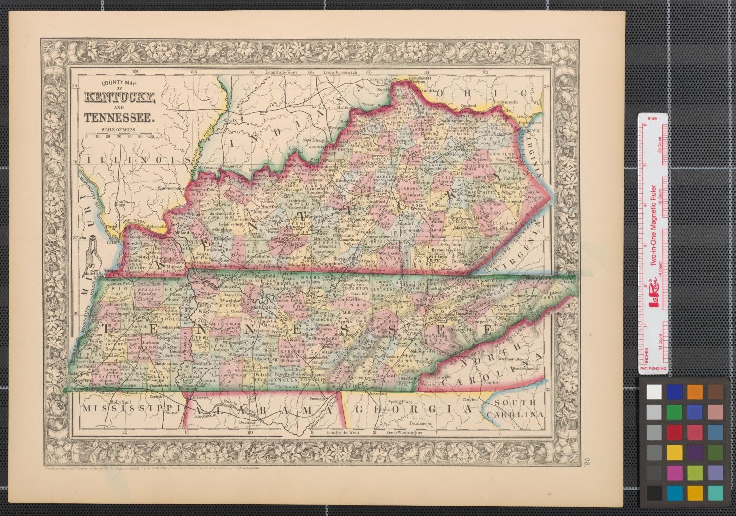 kentucky and tennessee county map