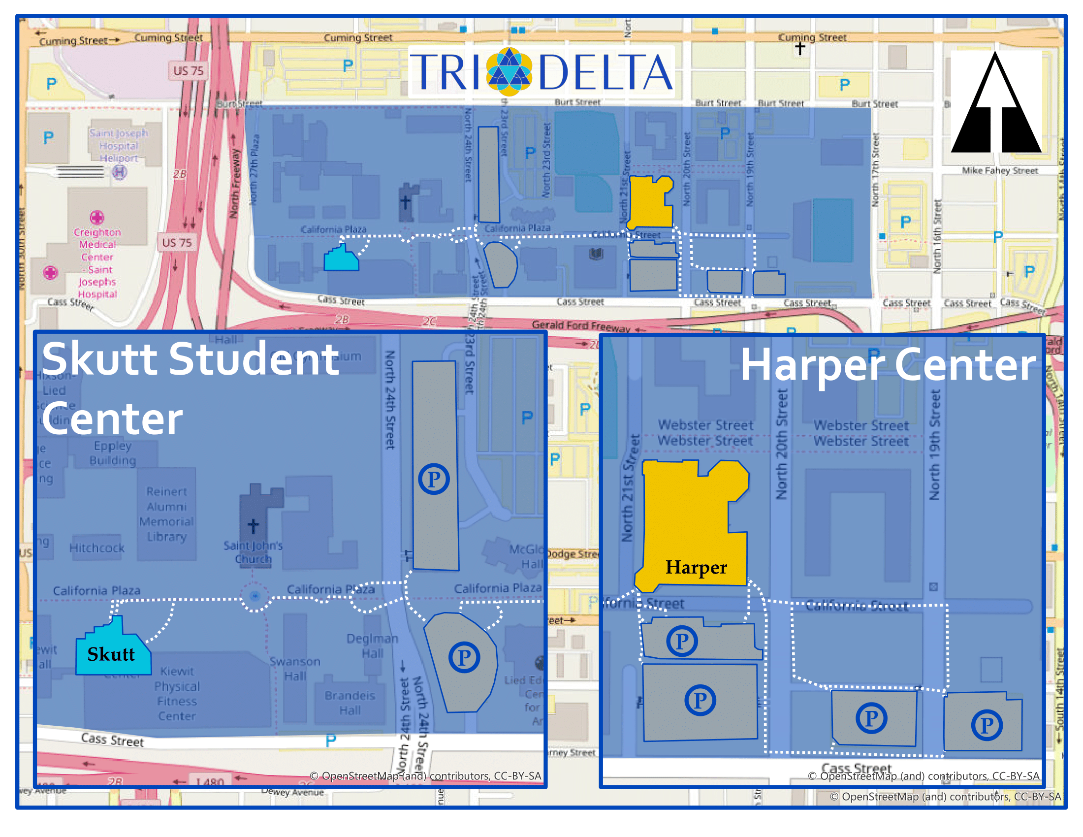 Creighton Campus Map Tri Delta Alumnae In Omaha