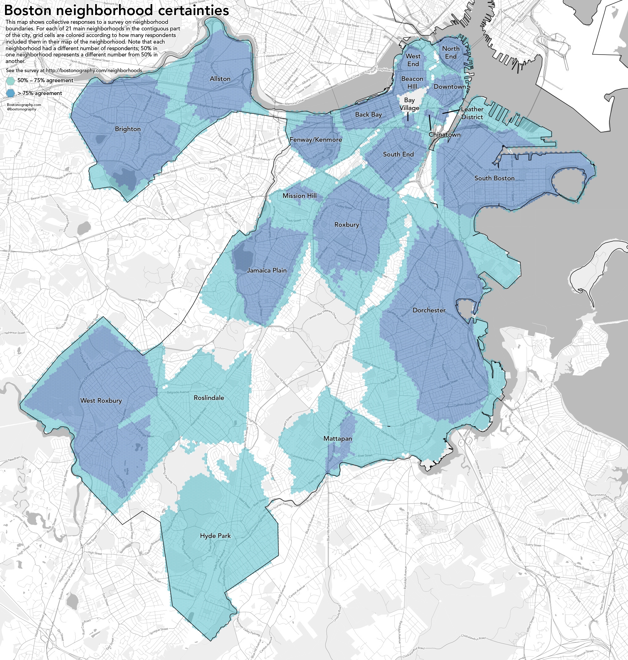 city of boston map of neighborhoods