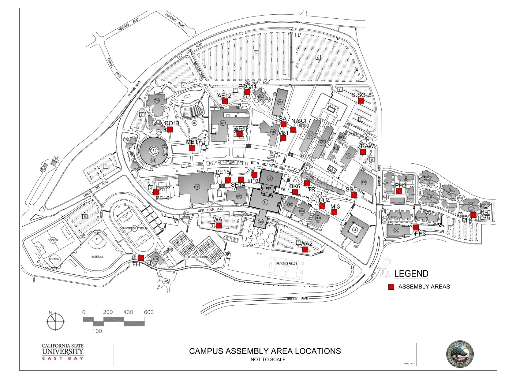 csu hayward campus map