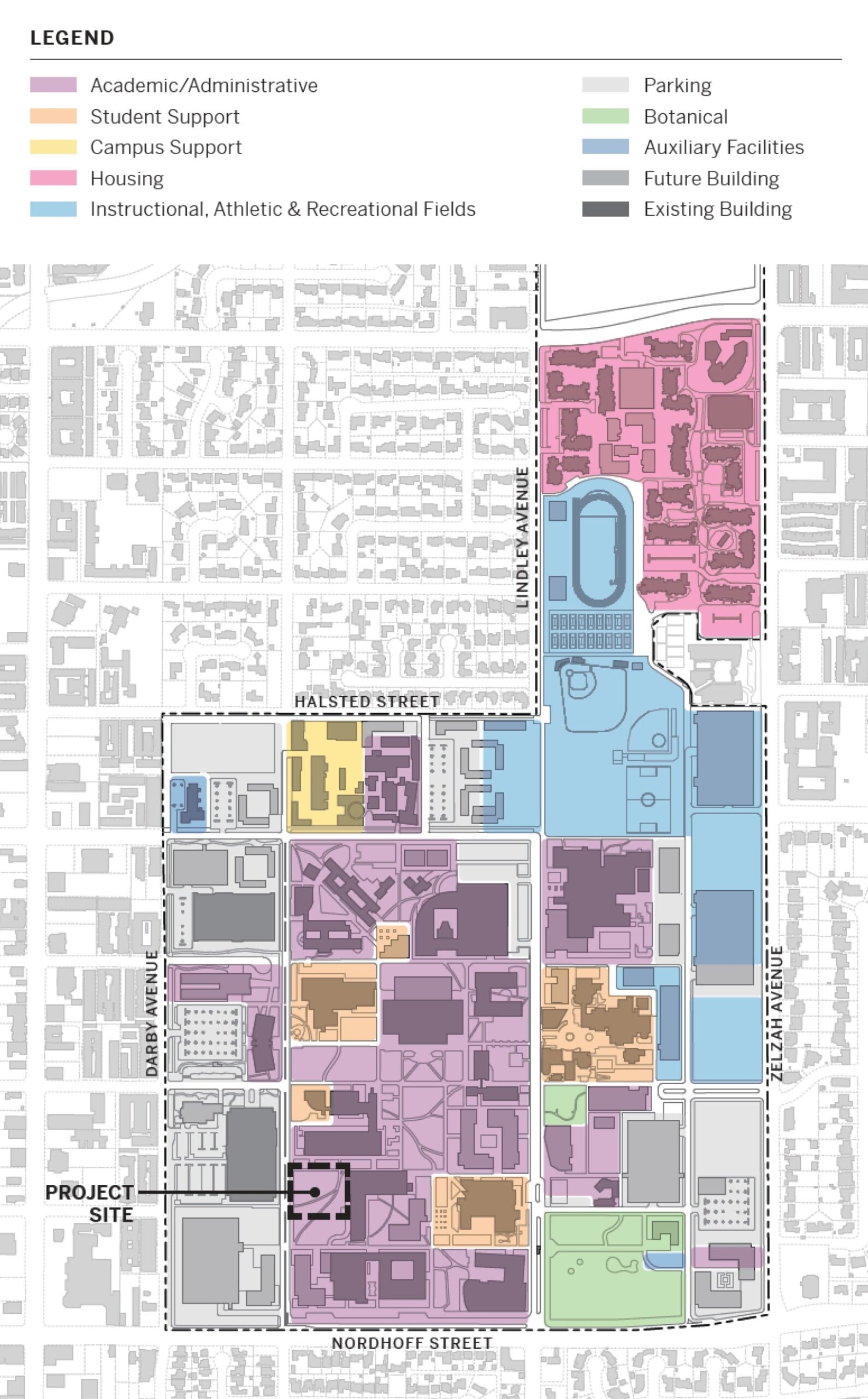 california state university northridge campus map