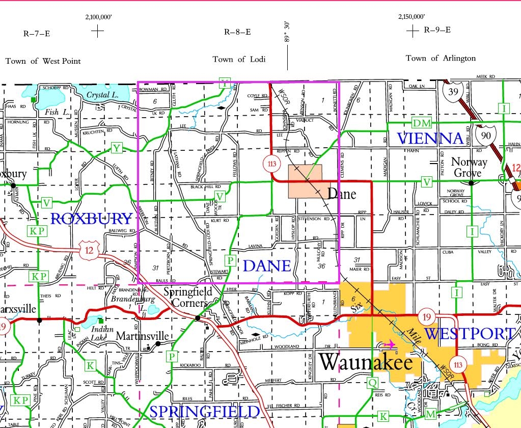 Current Town Maps Town Of Dane Dane County Wisconsin