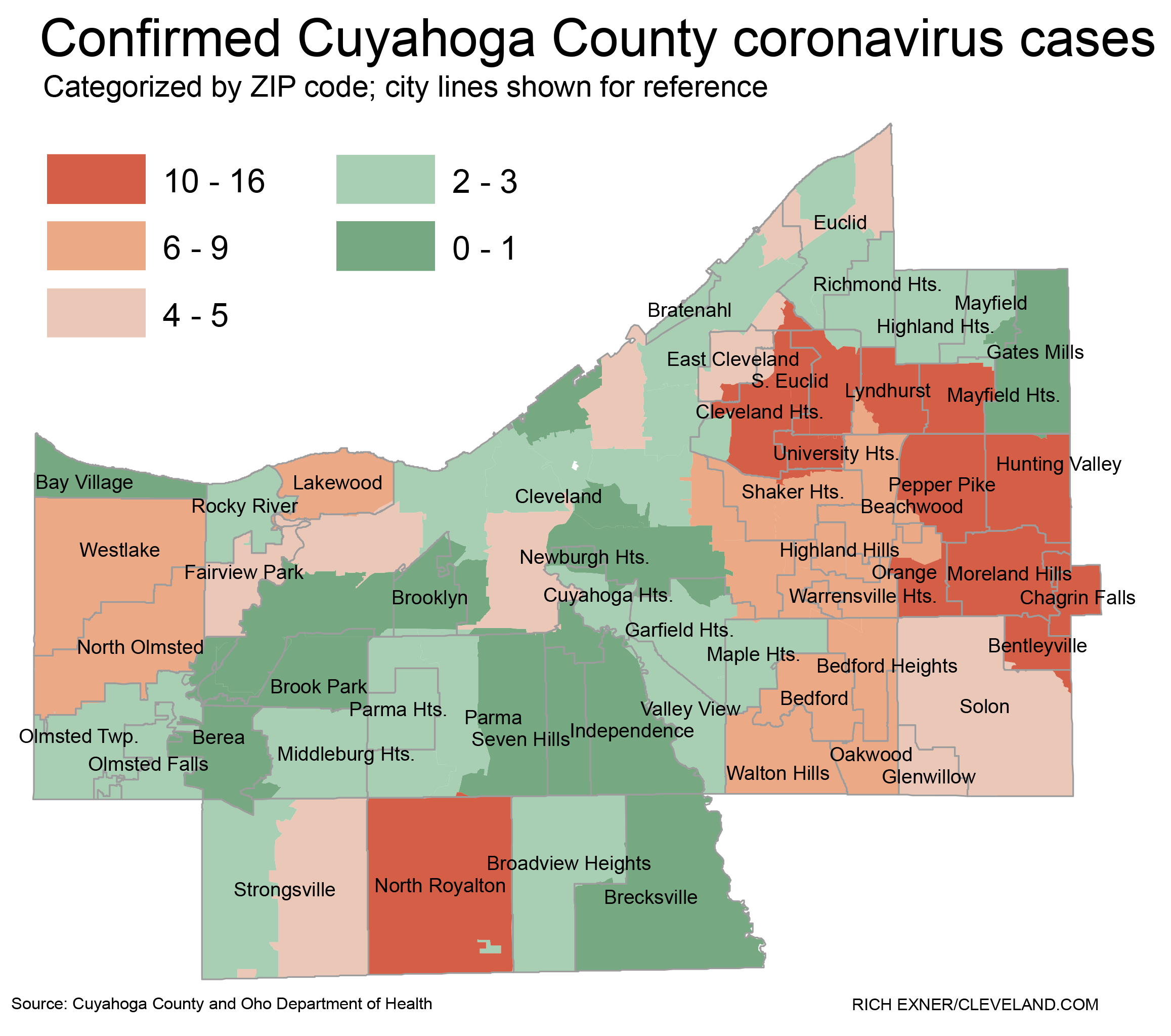 Cuyahoga County For First Time Releases Coronavirus Cases By ZIP Code Cleveland Cuyahoga County For First Time Releases Coronavirus Cases By ZIP Code Cleveland