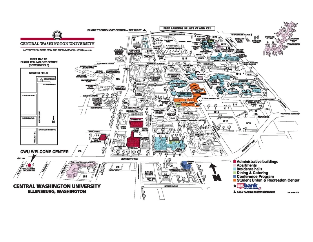 CWU Color Campus Map R CWU