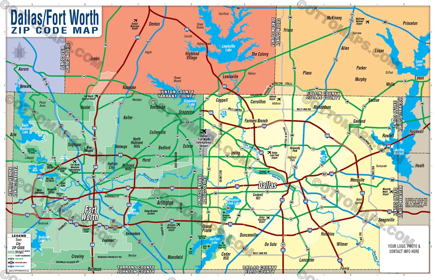 Dallas Fort Worth Map no Zip Codes Otto Maps Dallas Fort Worth Map no Zip Codes Otto Maps