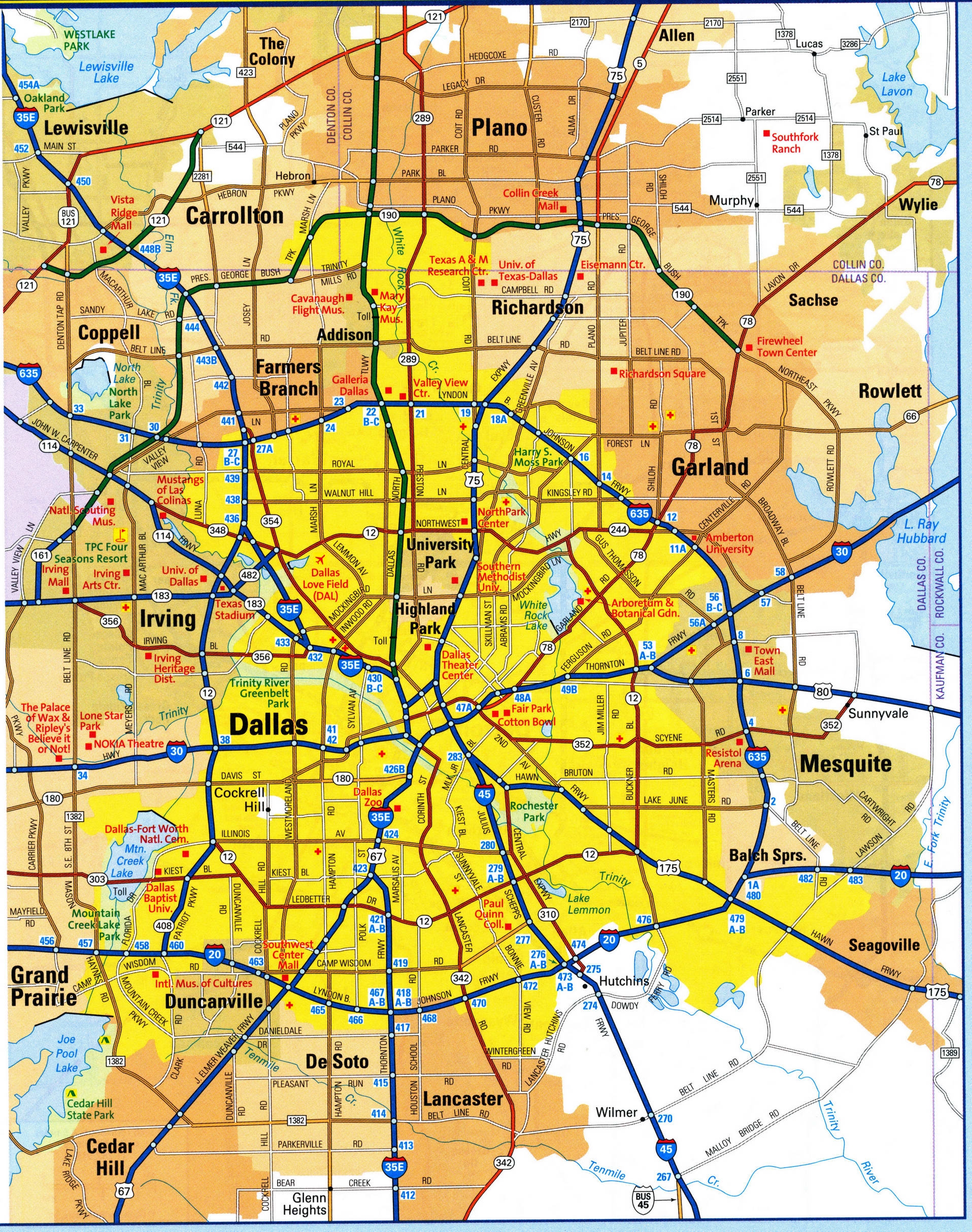 dallas city map