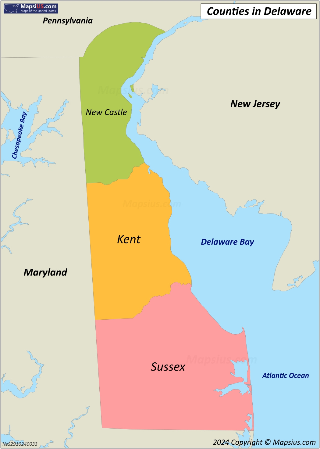 Delaware County Map List Of Counties In Delaware MapsiUS