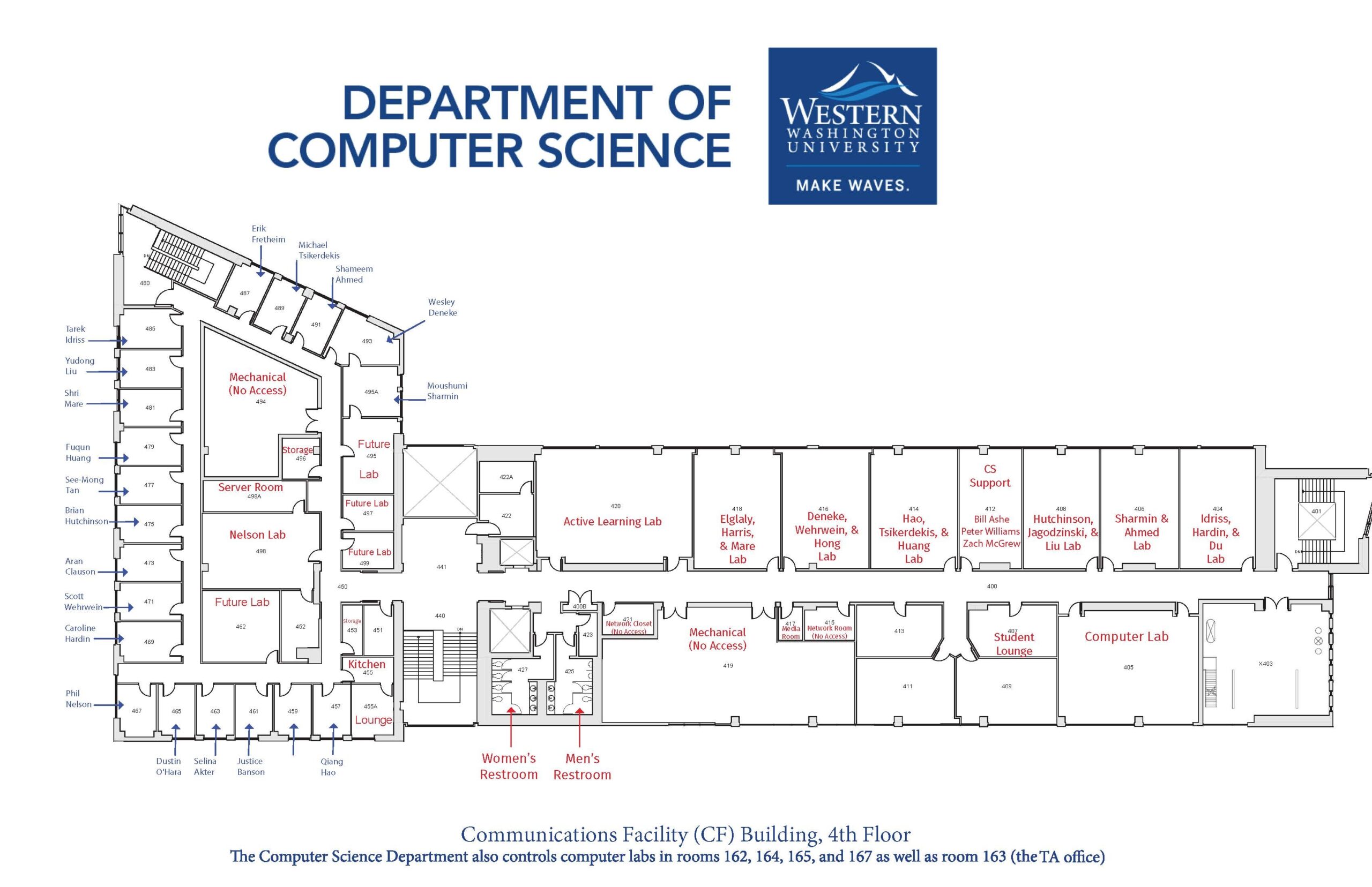 Department Map Department Of Computer Science Western Washington University