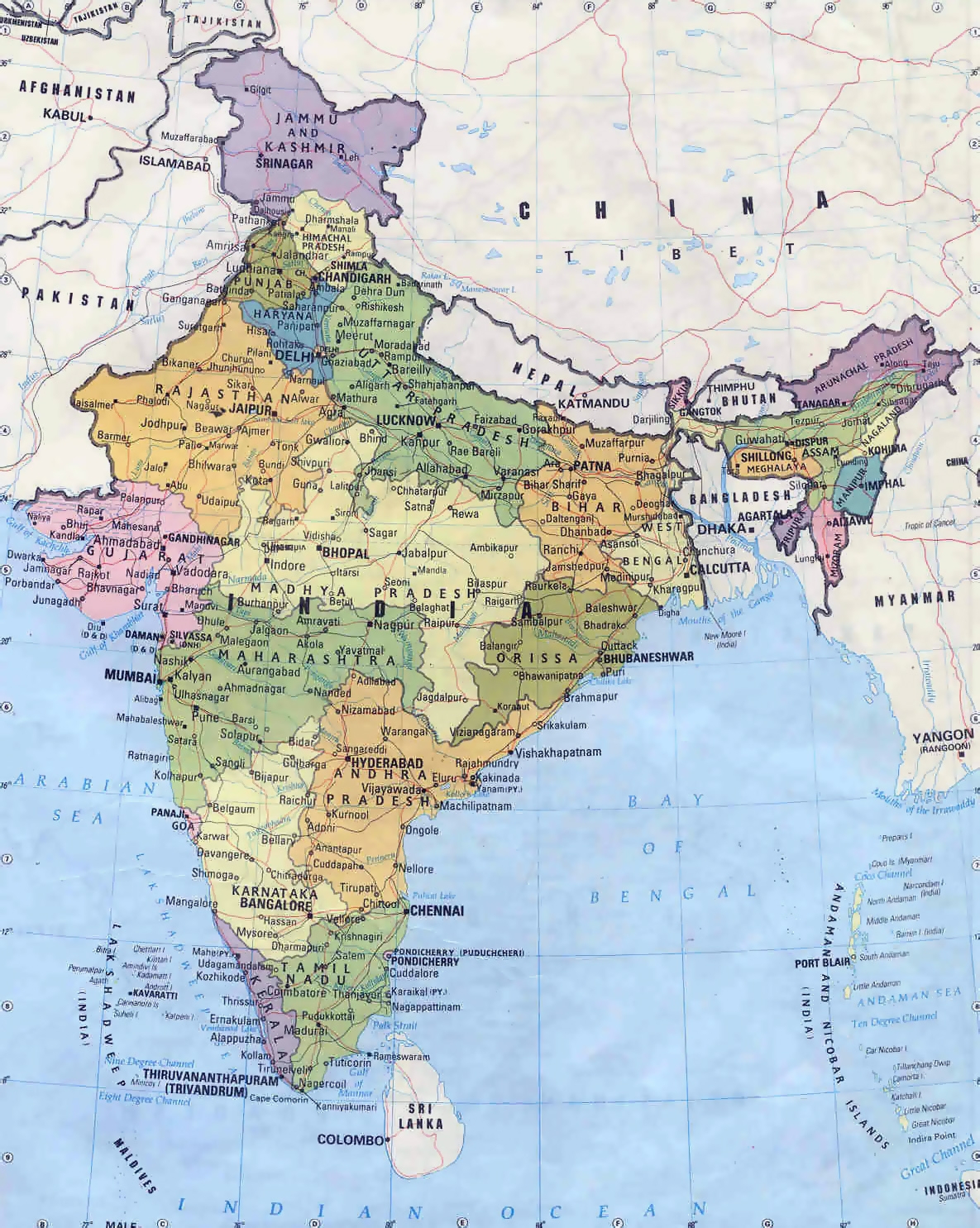 Detailed Administrative Map Of India With Roads And Cities India Asia Mapsland Maps Of The World Detailed Administrative Map Of India With Roads And Cities India Asia Mapsland Maps Of The World