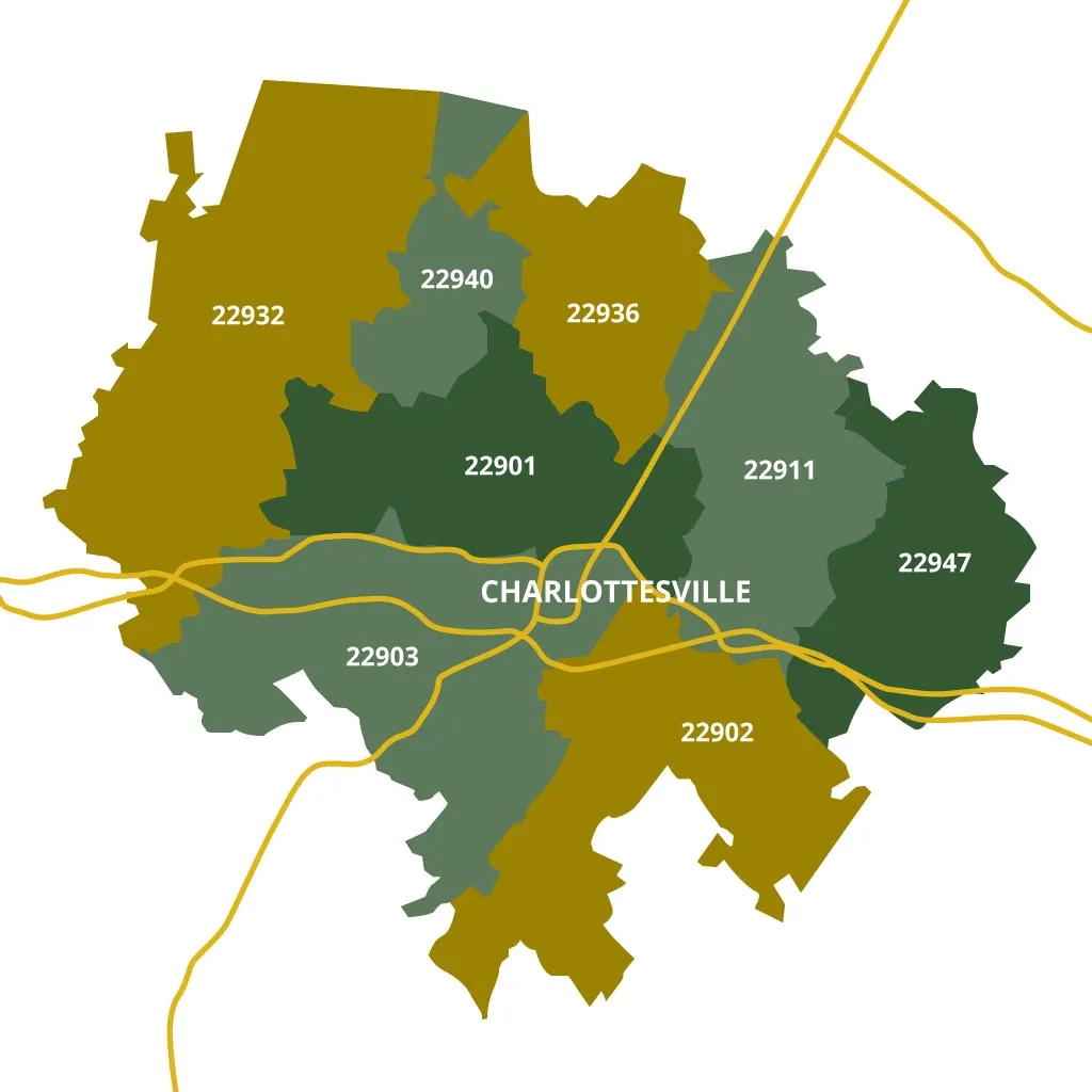 charlottesville city map
