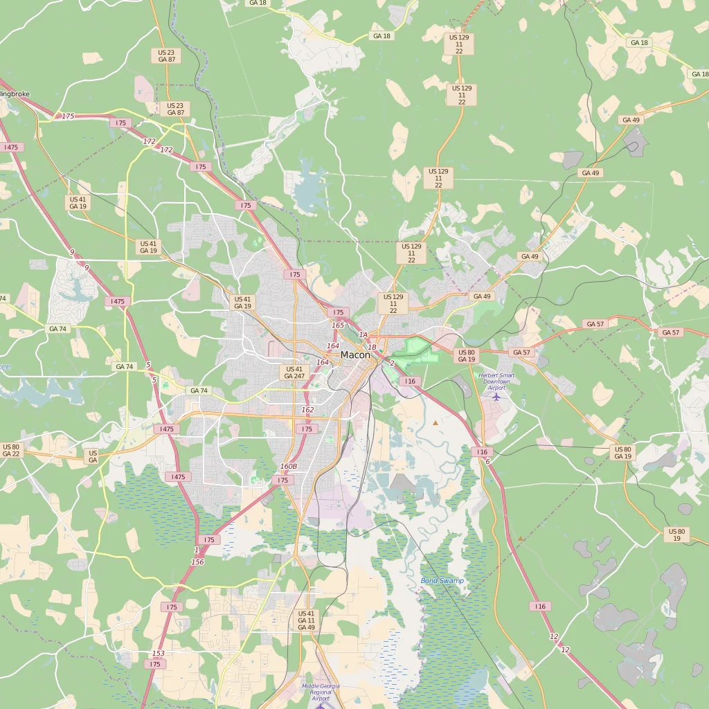 macon ga city map