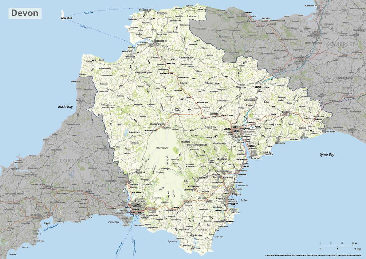 Devon County Map Maproom