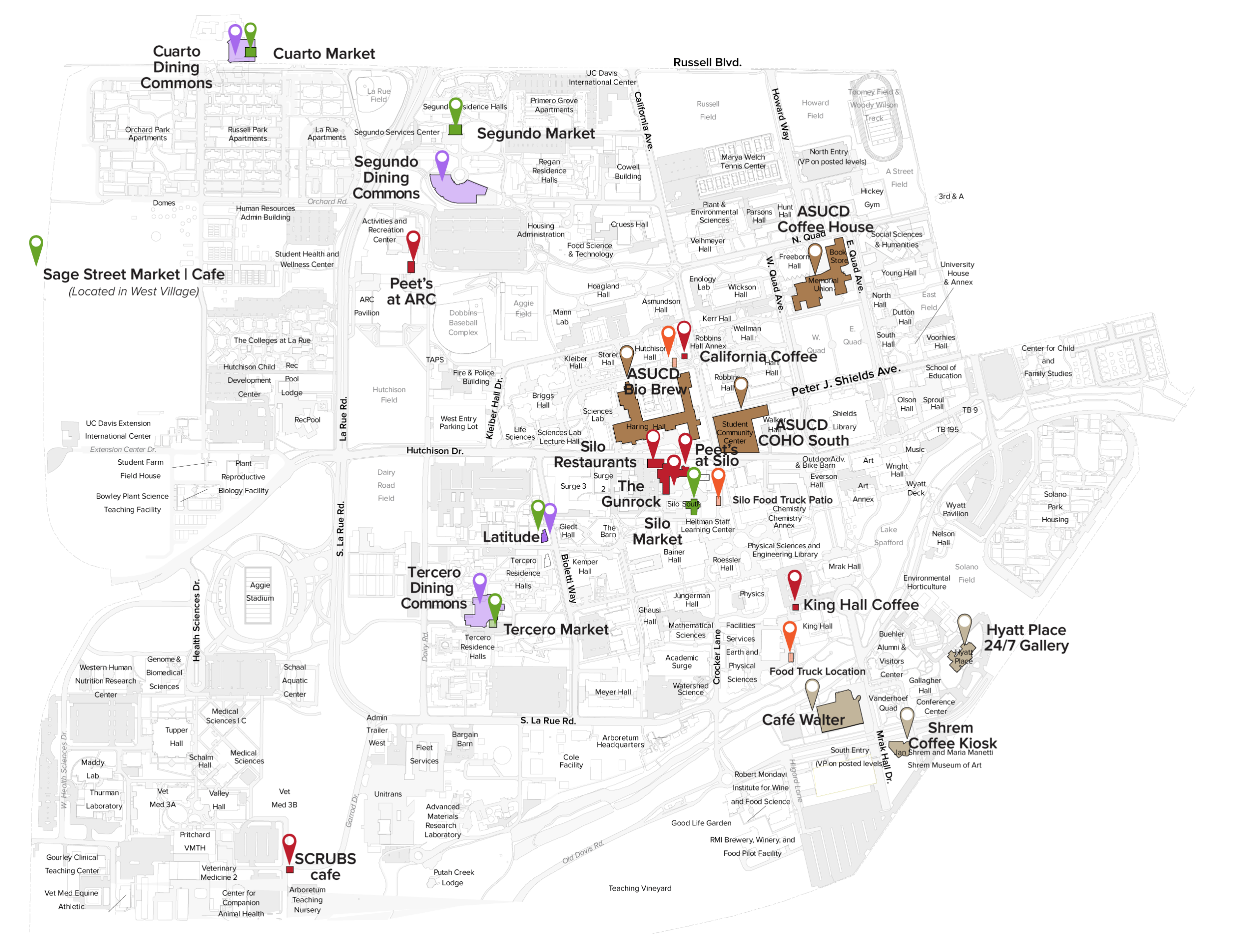 uc davis map of campus